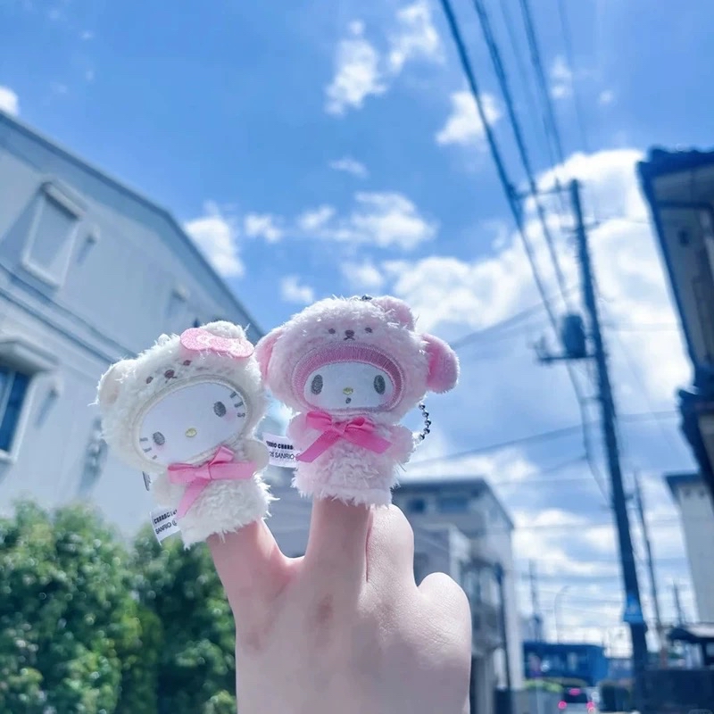 日本正版夢屋 Sanrio 指套掛件扭蛋set