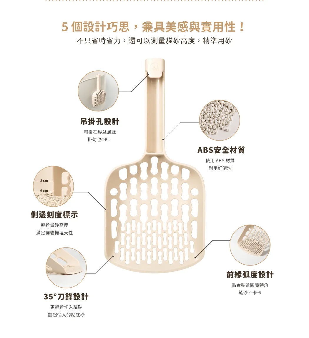汪喵星球 專利 8 字快篩貓砂鏟