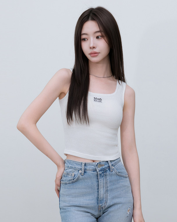 MuahMuah LACE SQUARE NECK SLEEVELESS