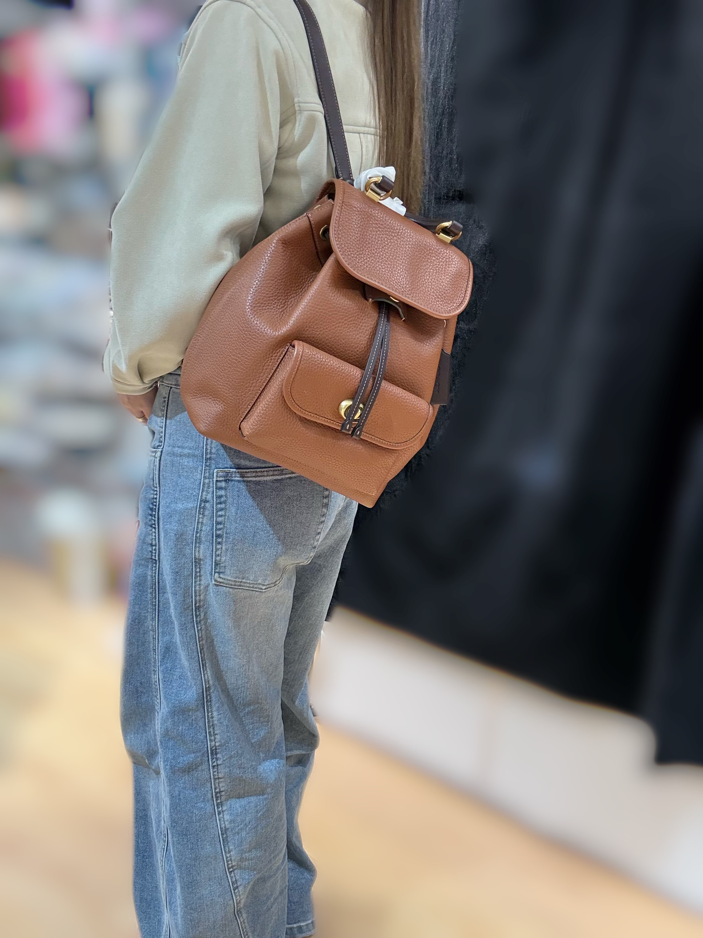 Coach Riya backpack sand