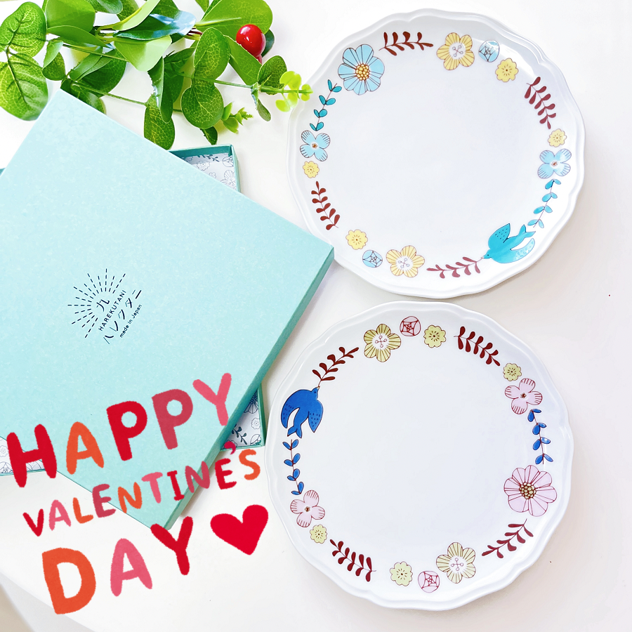 【日本製】九谷燒鳥語花香晚餐碟 (人氣「晴九谷HAREKUTANI」系列)   