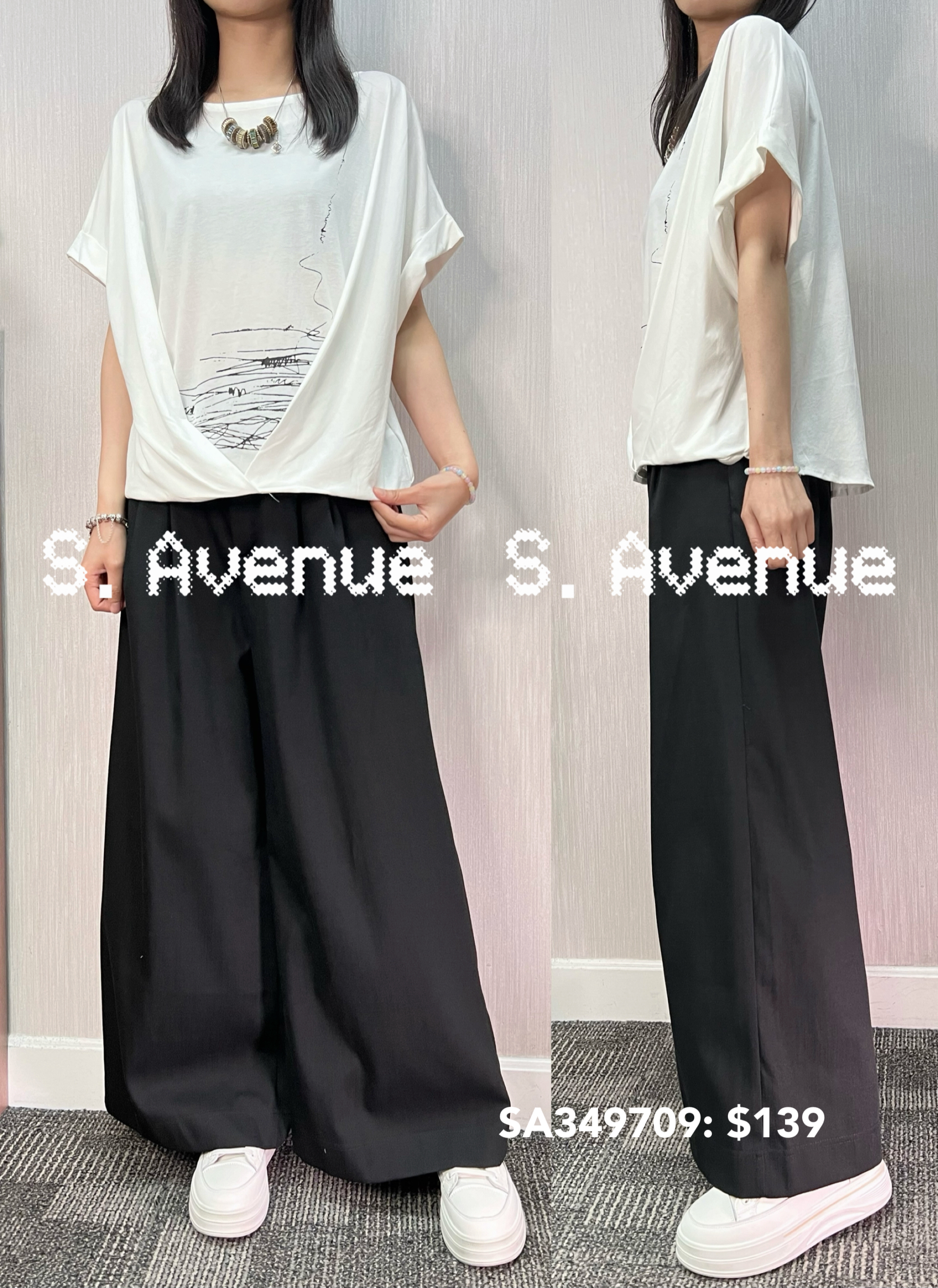 SA349709: 短袖前圖案有撍tee