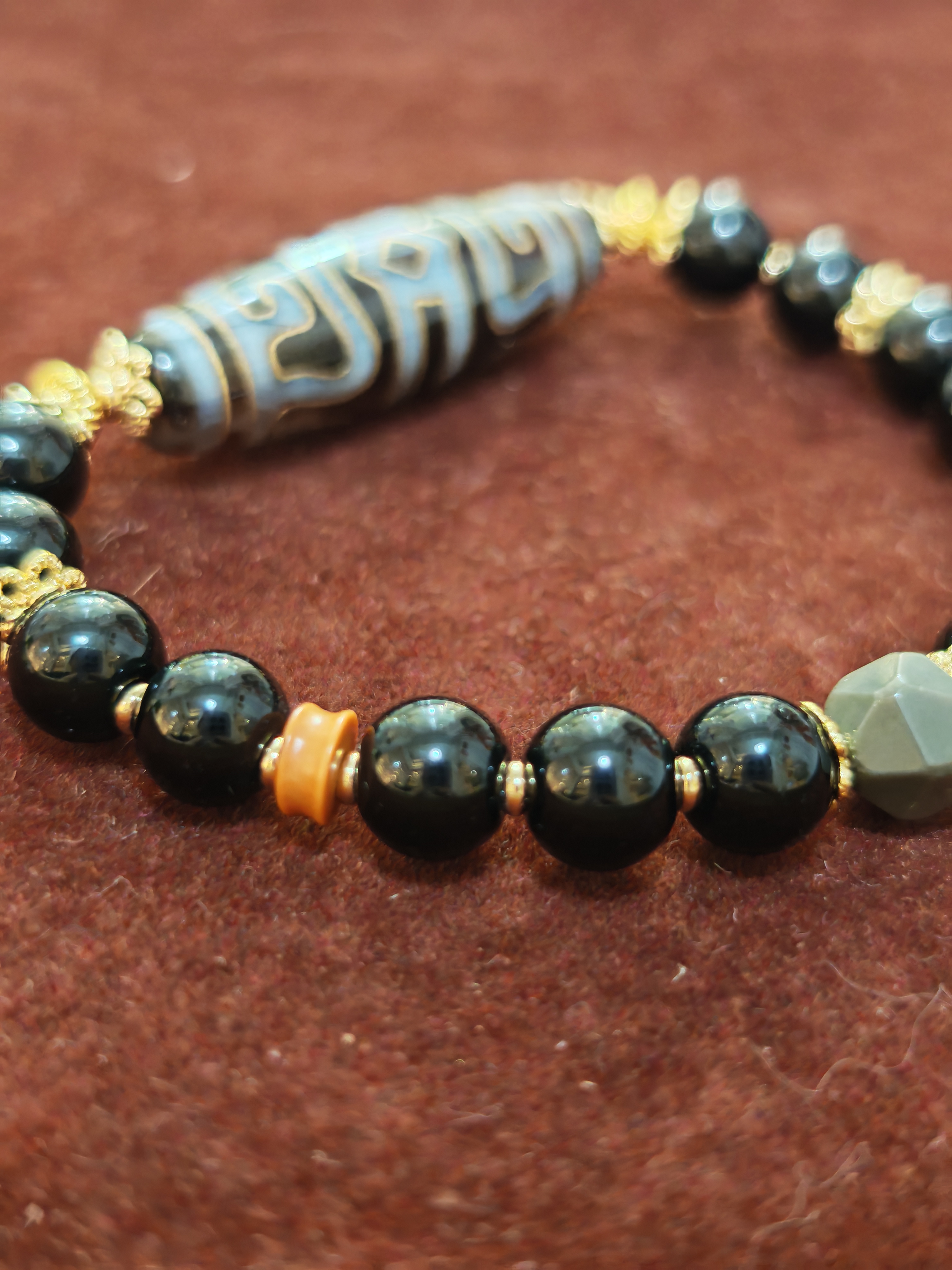 「措金蓮師法帽天珠」26042