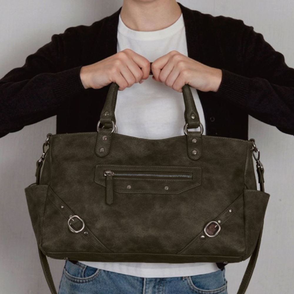 [限時優惠][ANOETIC] ANC STUD RING BAG - BROWN