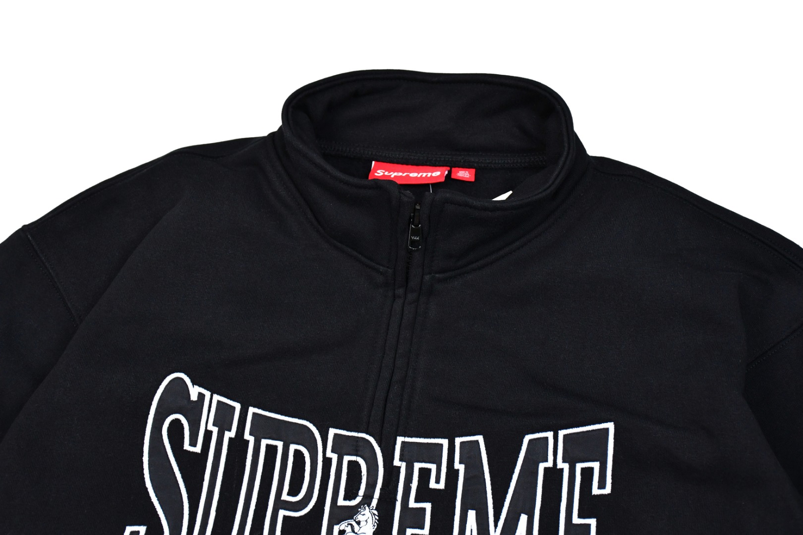 Supreme Crest Appliqué Half Zip Pullover