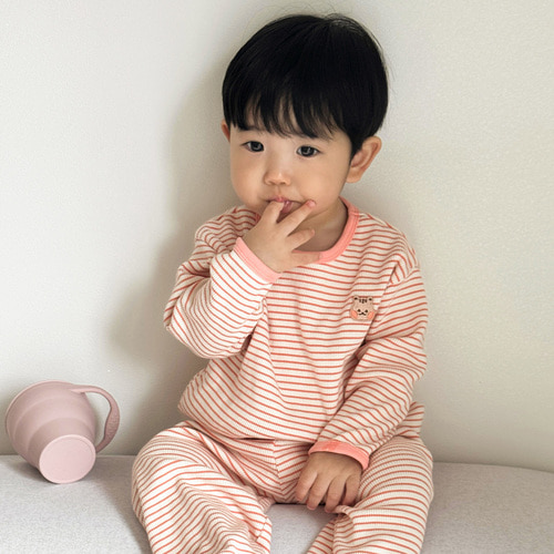 DOTTODOT 清新可愛羅紋系列-條紋居家上下套裝