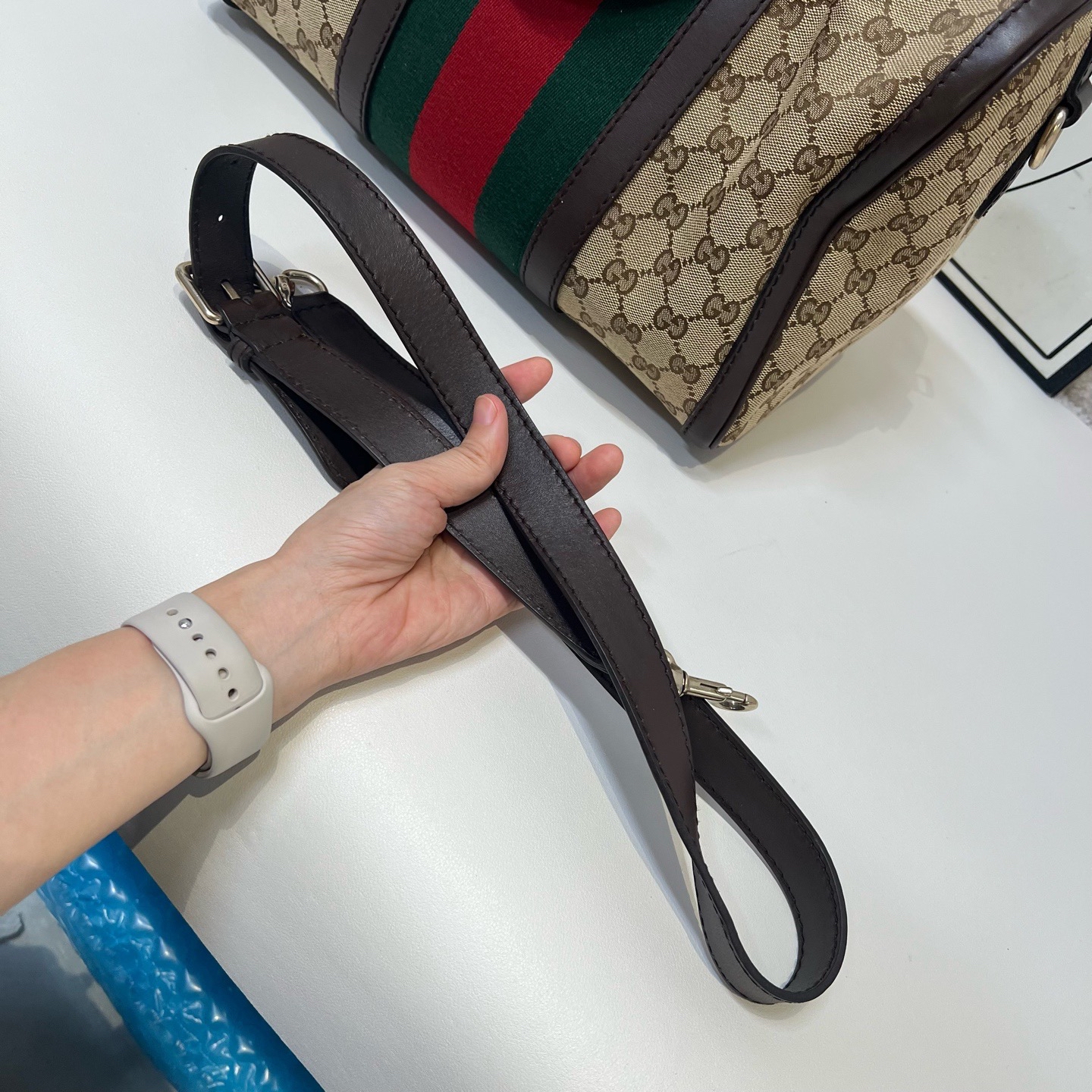【預訂貨品】gucci 老花帆布波士頓包