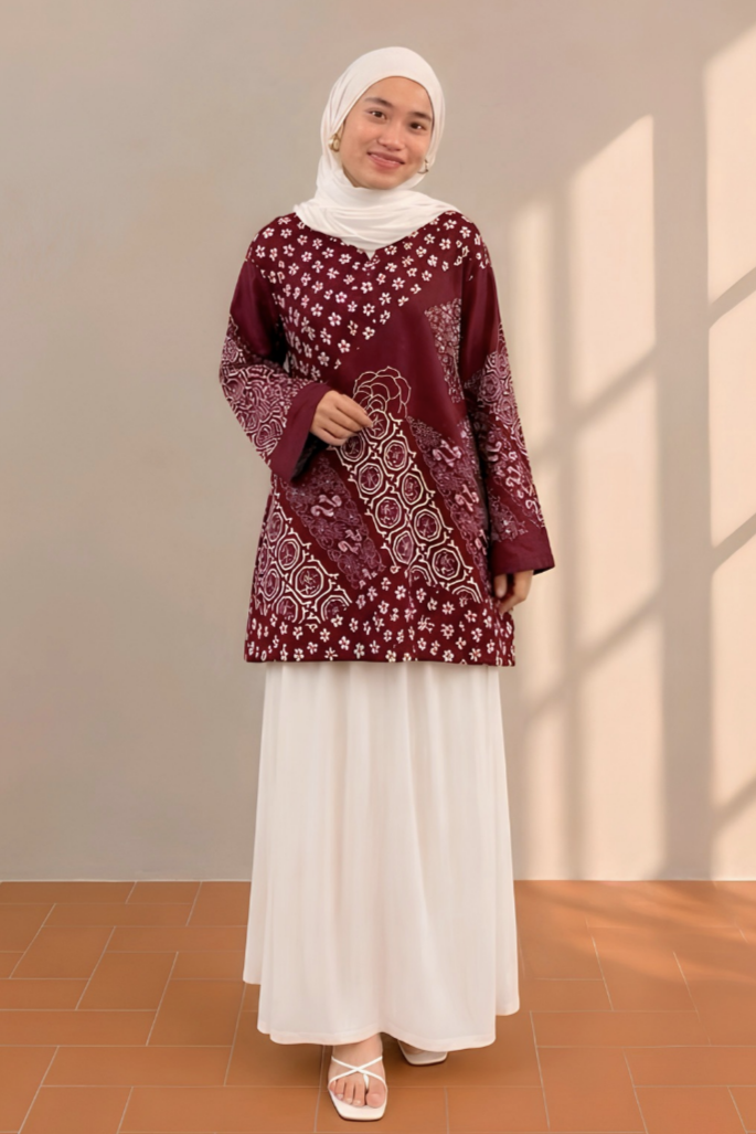(TOP) KASIH NURUL HASANAH in Maroon