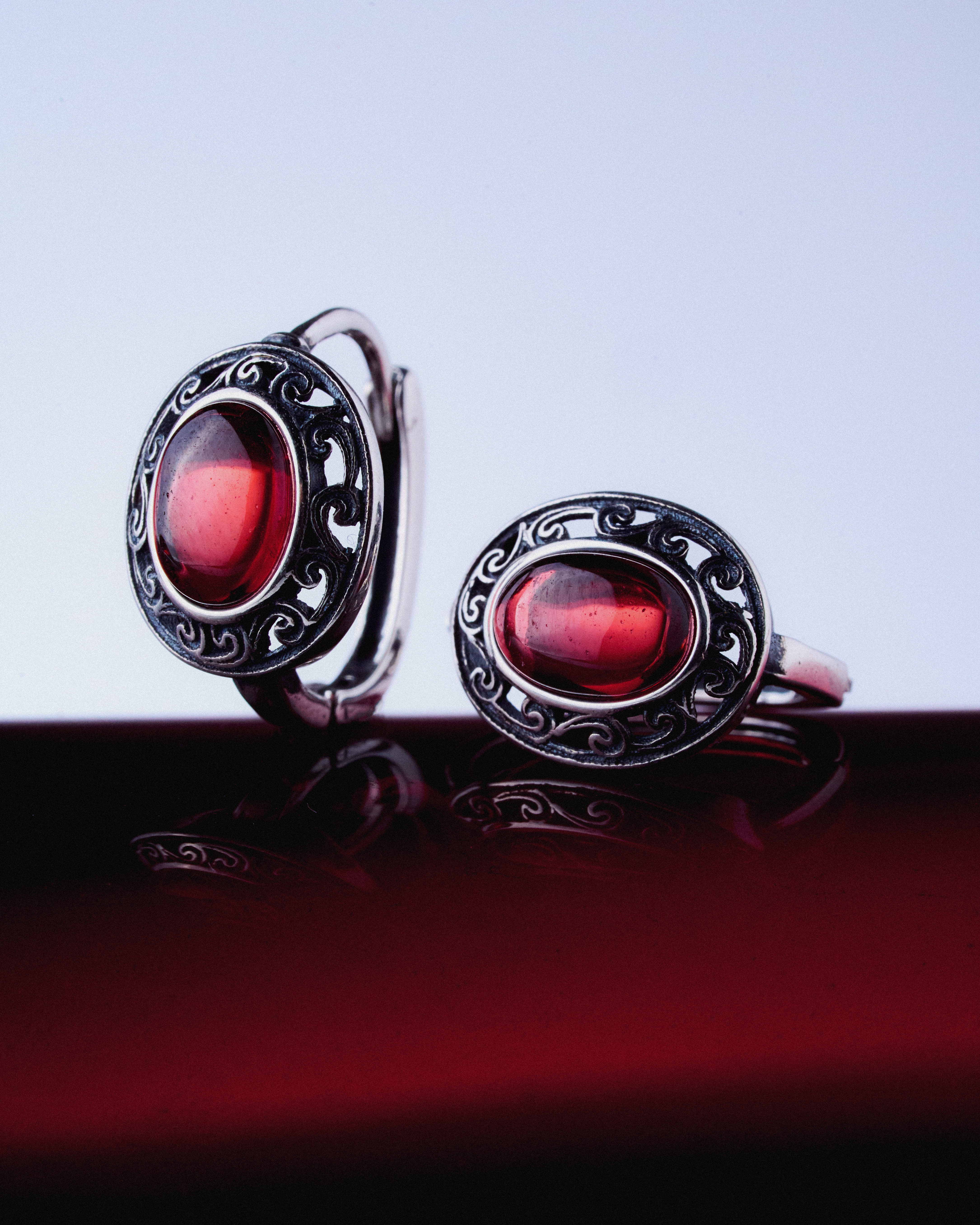 Crimson Notes Earring