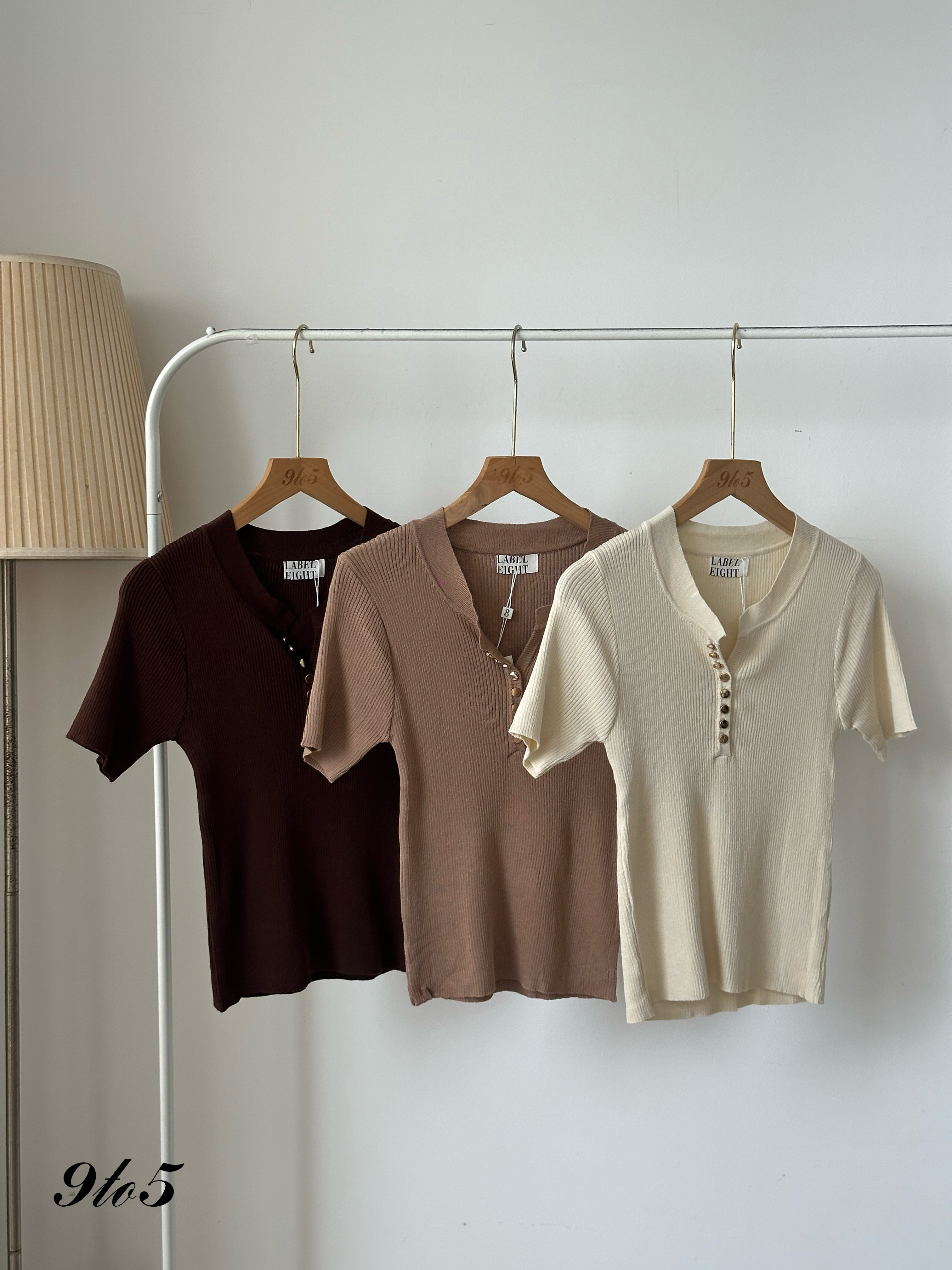 T3999 V Neck Knit Top - 6 Colors 