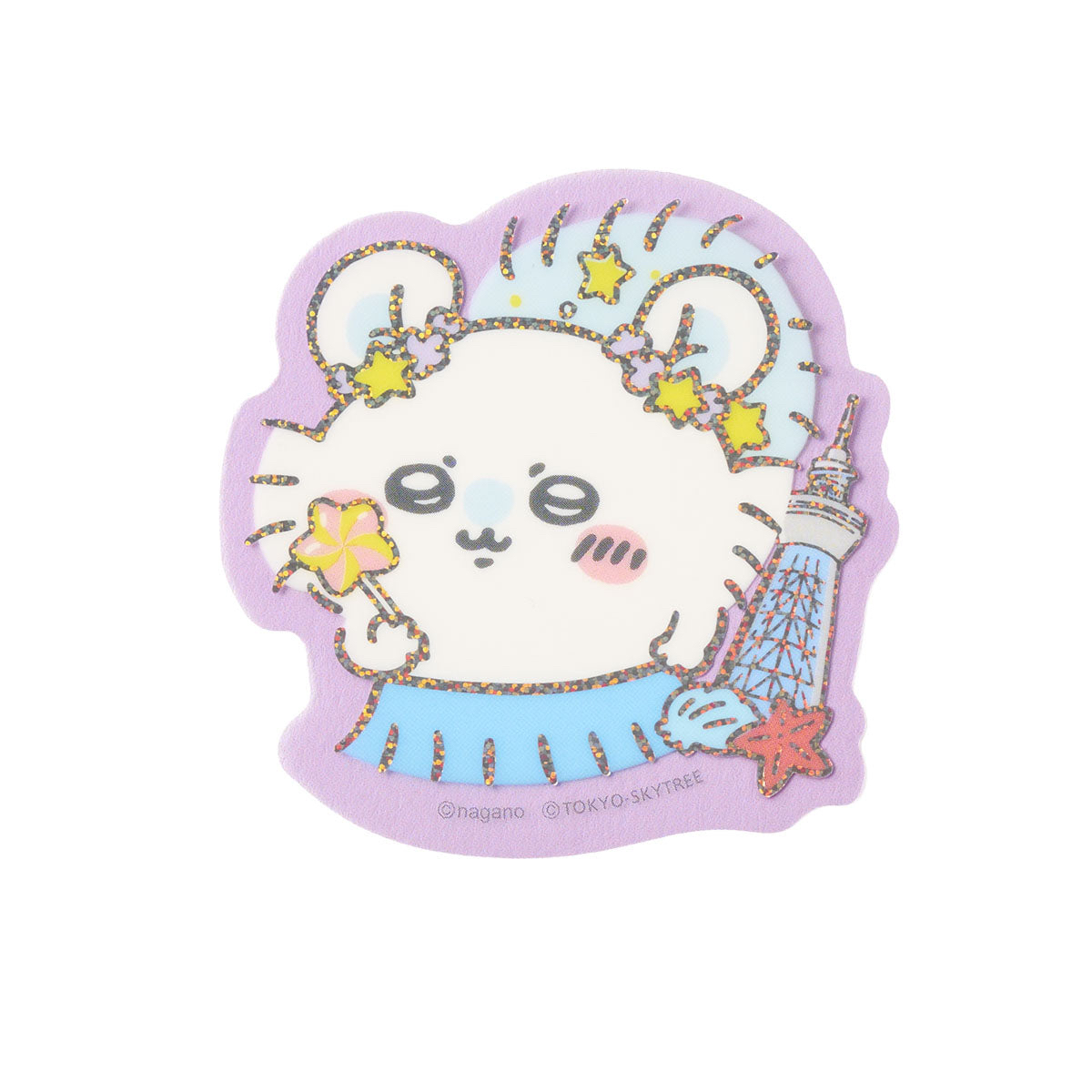 🎀【預訂】 Chiikawa 人魚島的秘密 x 星空晴空塔貼紙 - Momonga