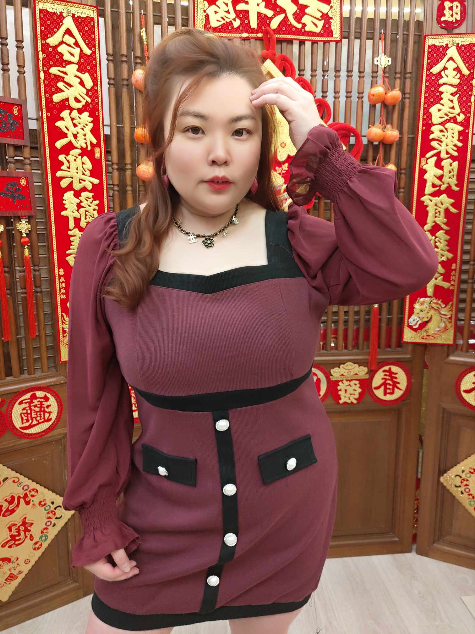 NFE10 TW#3396-1 法式复古赫本风连衣裙