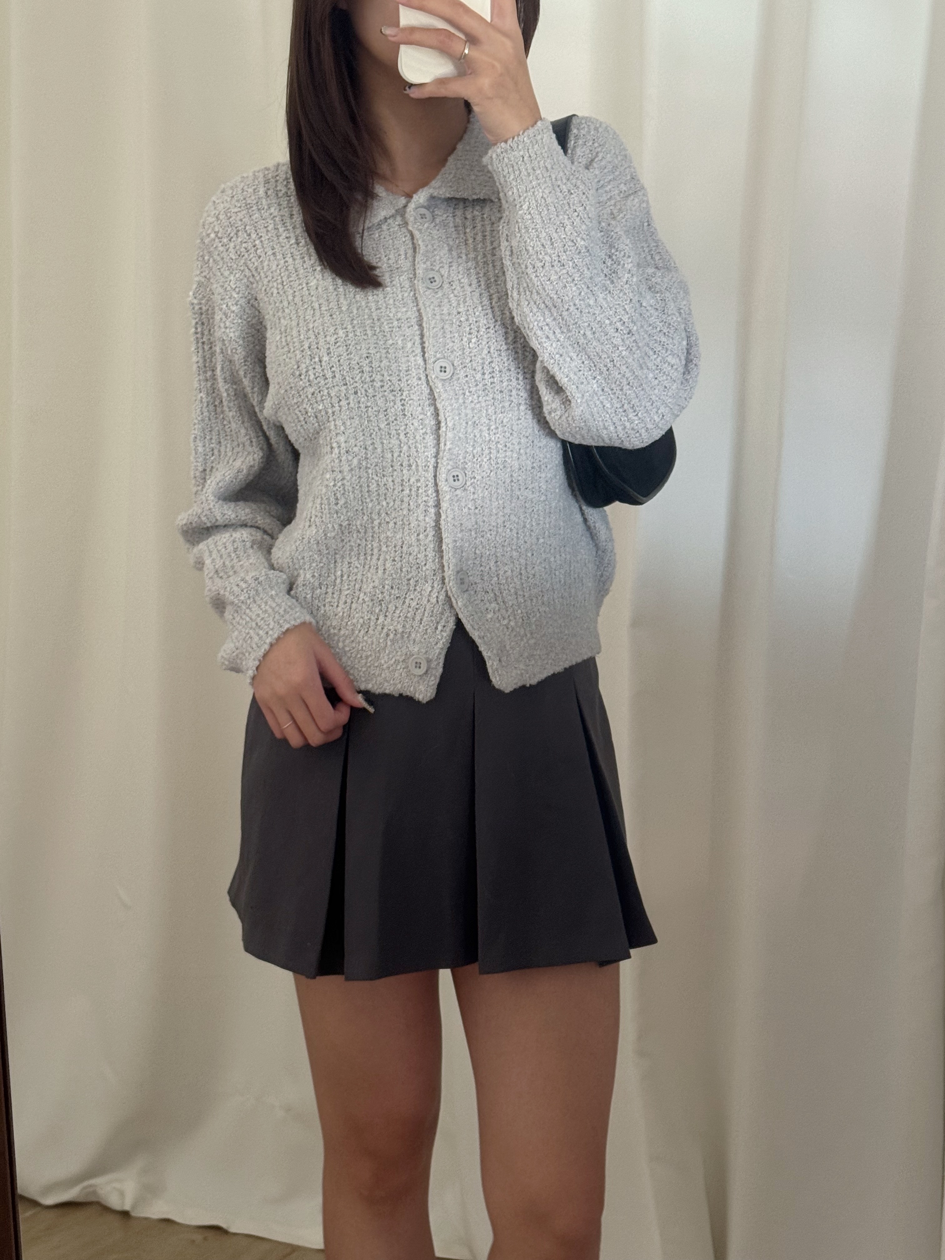 [超舒適不拮肉!]毛巾圈圈針織開鈕長袖上衣(四色入)