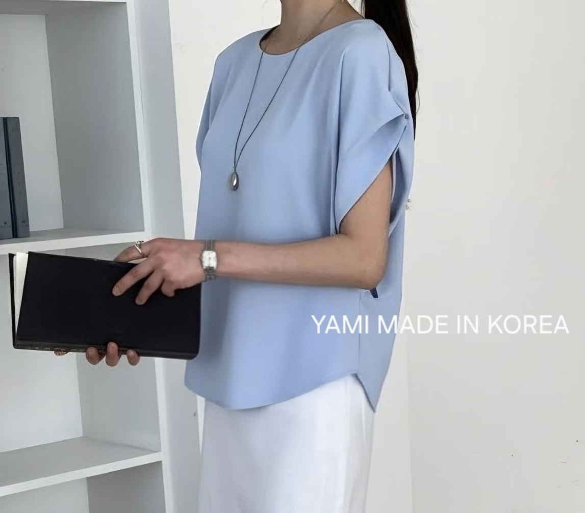 Made in Korea🇰🇷簡約摺袖top