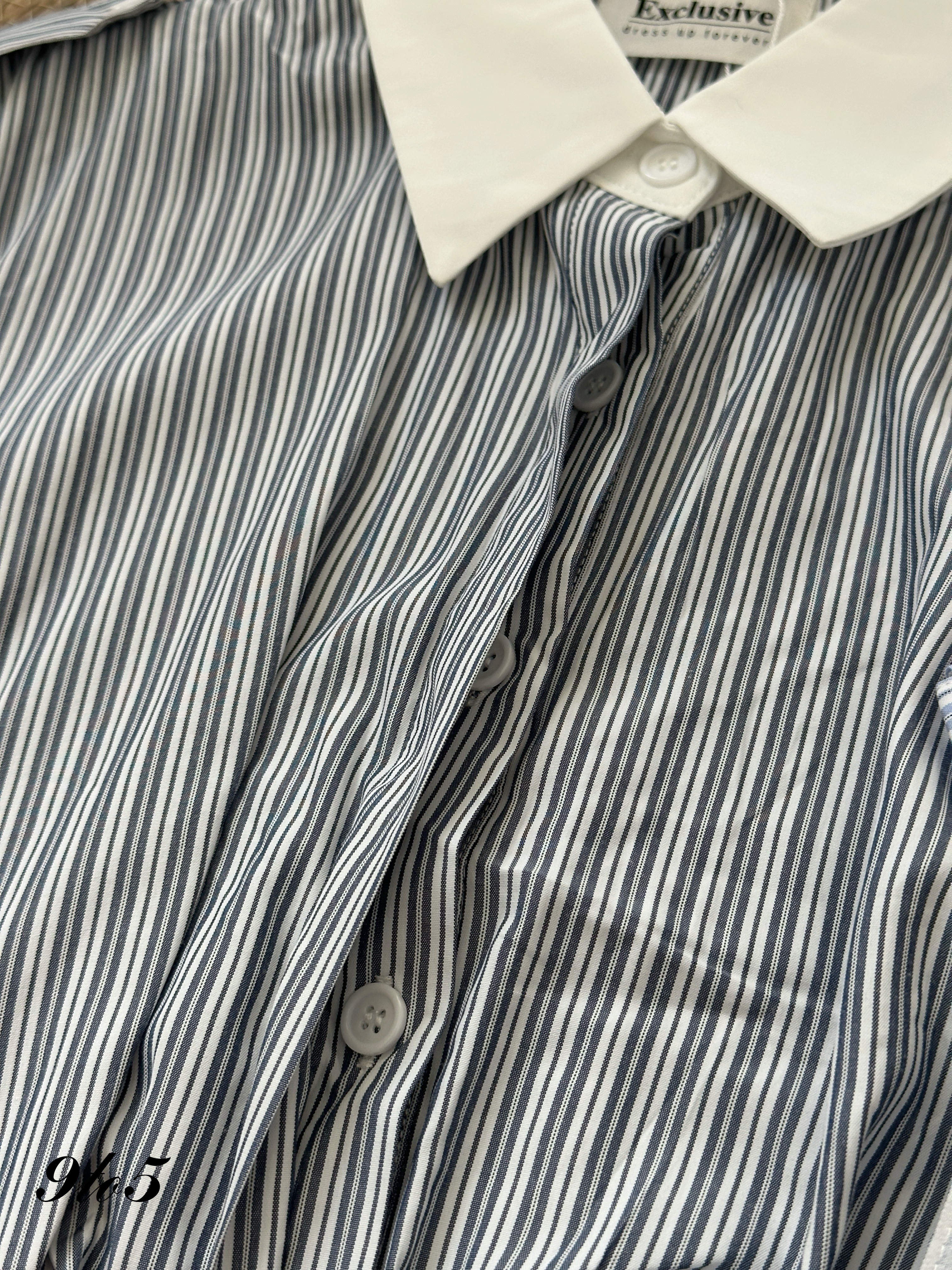 T4134 Stripe Crop Shirt - 4 Colors 