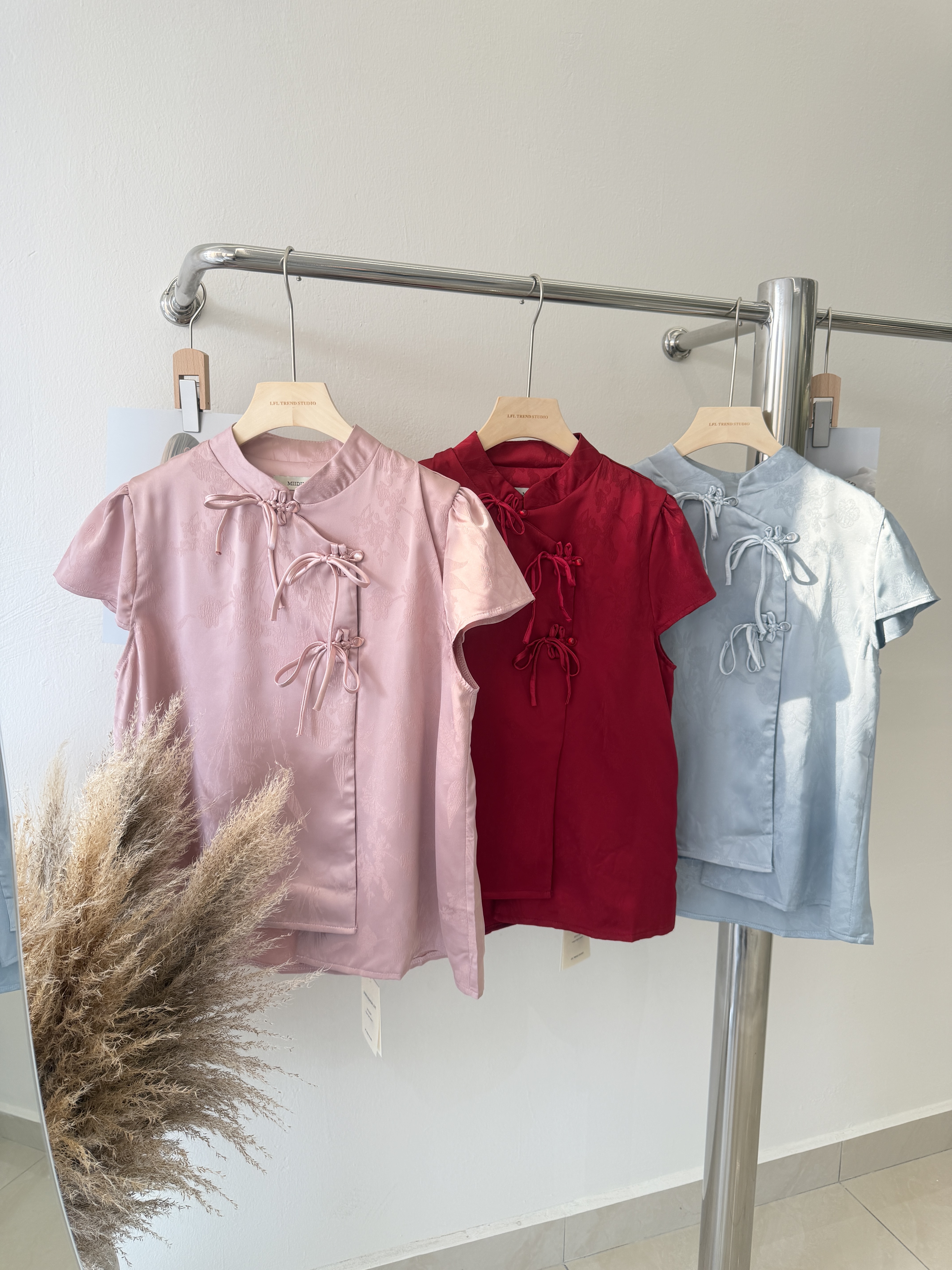 6600 新中式提花旗袍上衣