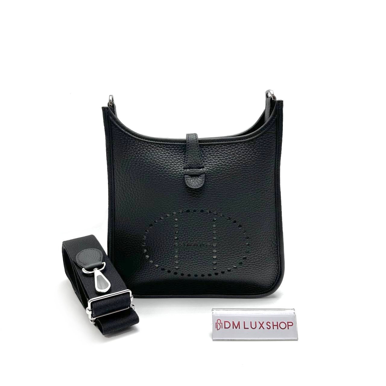 Hermes Black Clemence Evelyne 23 PHW (Stamp G, Y: 2026)
