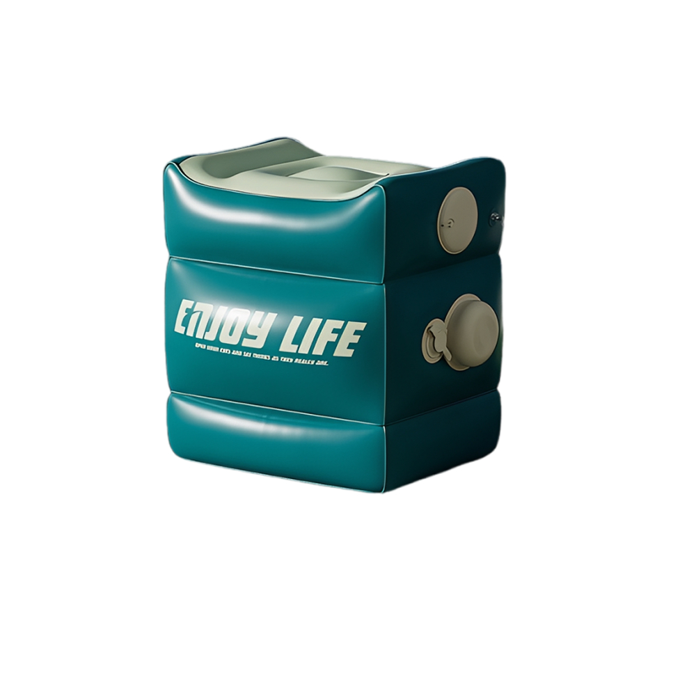 充氣腳墊 腳凳 長途飛機放腳墊 火車 高鐵 汽車足墊 充氣腳墊足踏 白色 [平行進口] HK2769