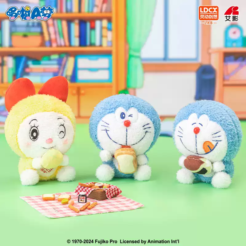 多啦A夢趣味毛絨抽拉盒