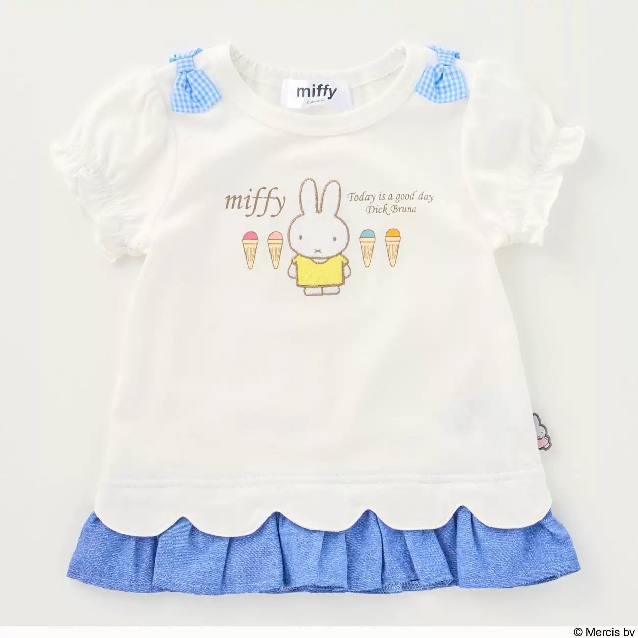 日本Miffy 蝴蝶結袖Tee