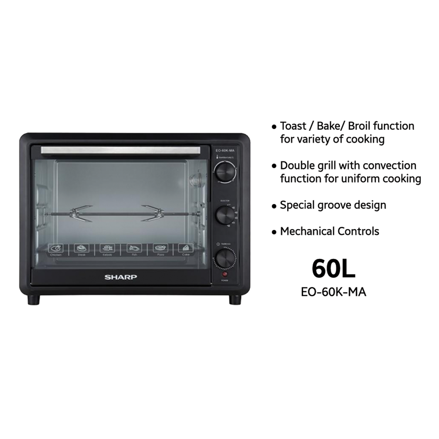 Sharp 60L Rotisserie Electric Oven (EO60KMA)