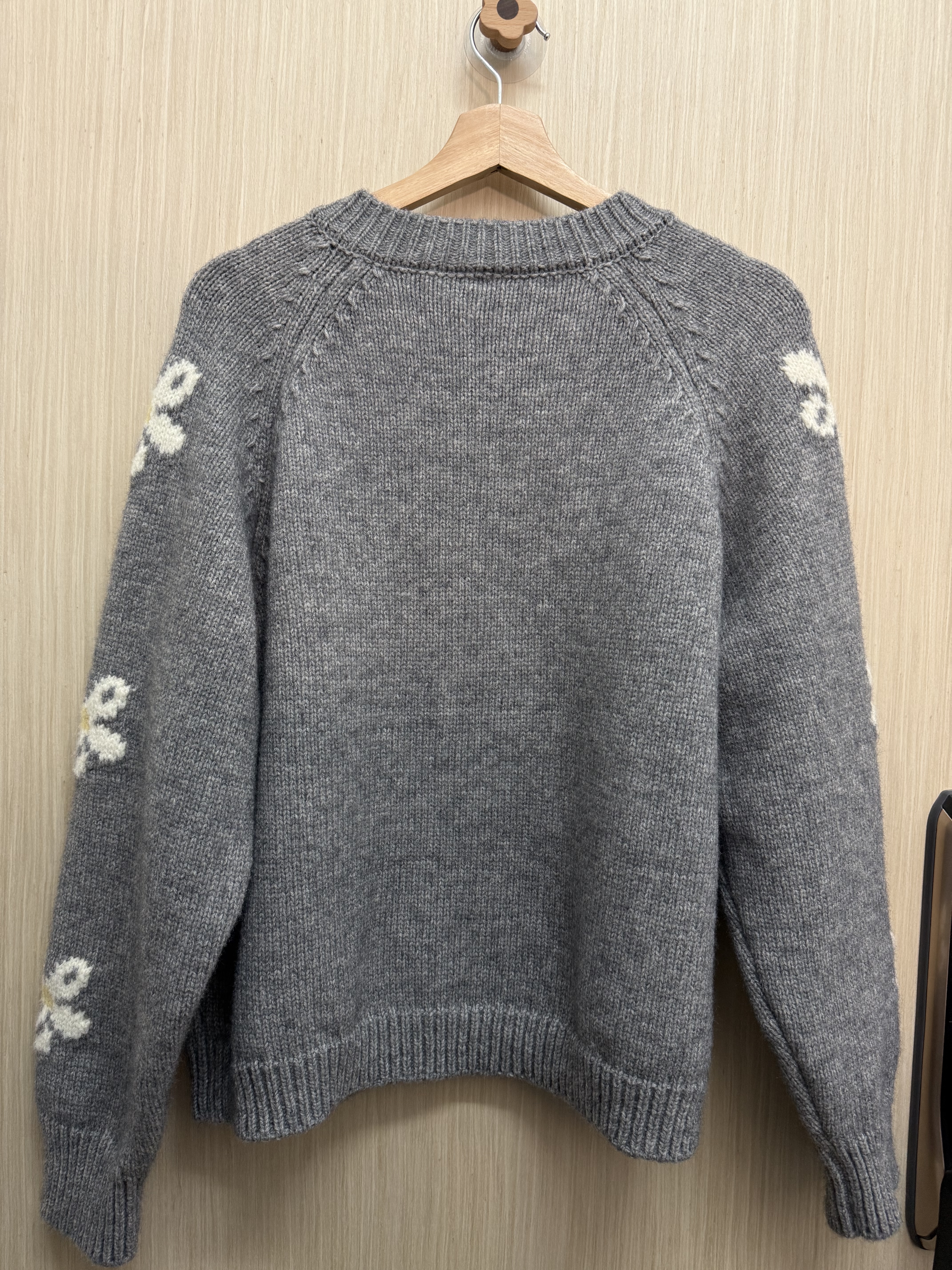 撞色花花雙拉鍊冷外套（淺灰色）