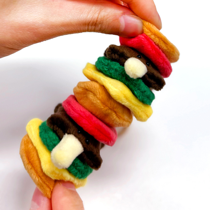 [NAIVE GARDEN] 限量版 雙層漢堡包造型鴨咀獸匙扣