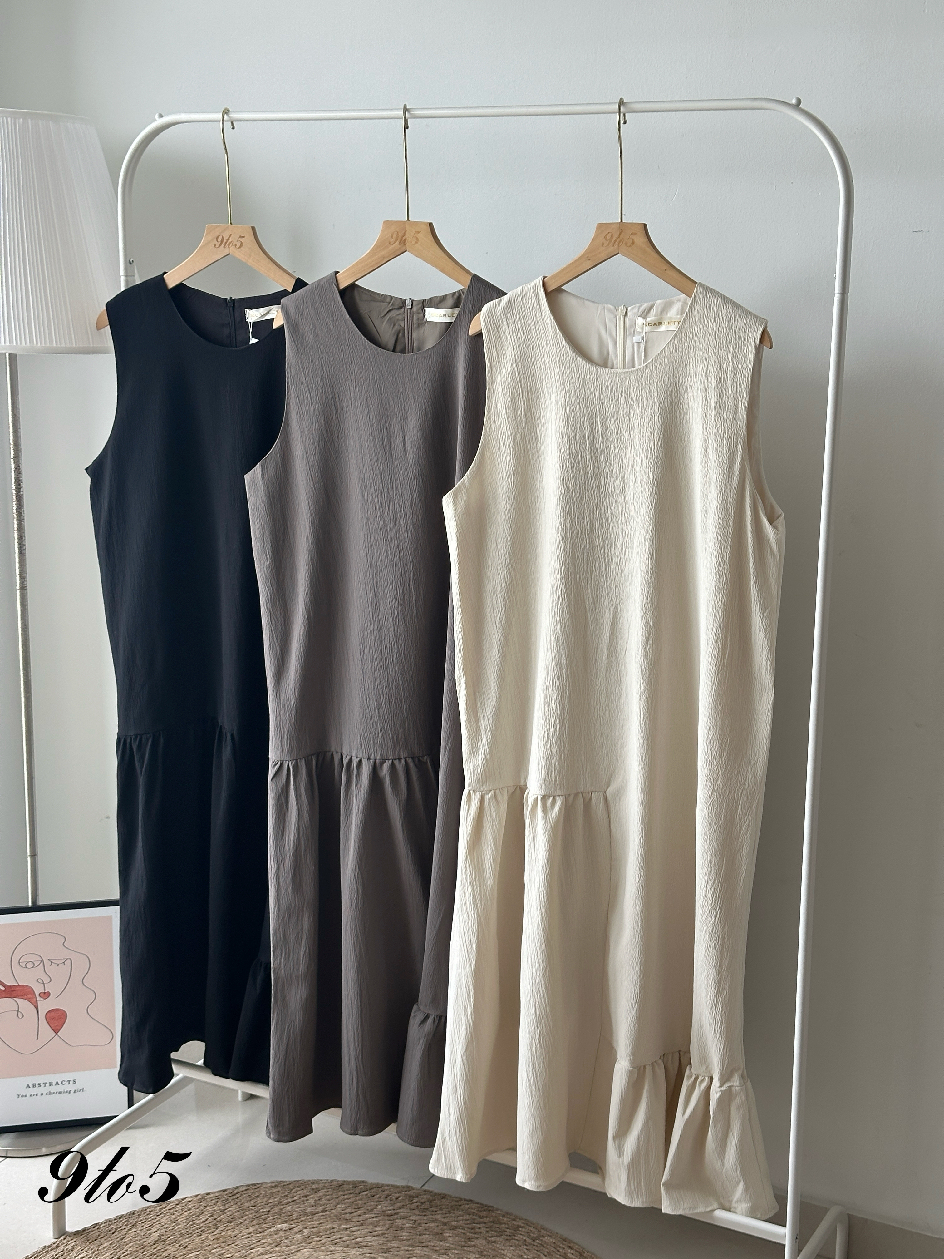 D2352 Sleeveless Layered Dress - 3 Colors 