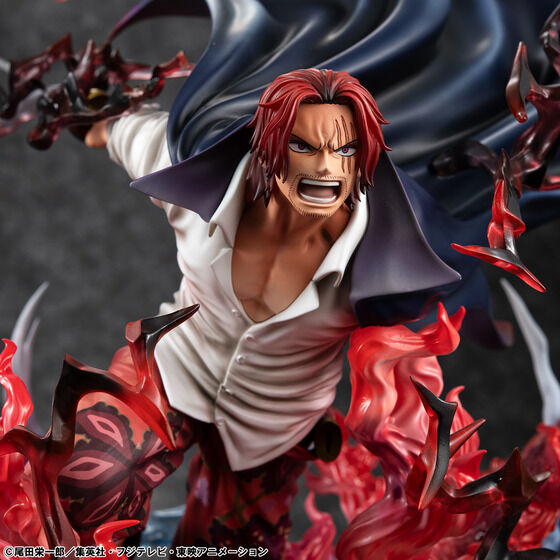 (預訂訂金 $900) (總價 $1814) (魂限) MegaHouse Portrait.Of.Pirates One Piece “SA-MAXIMUM”  Redhaired Shanks POP 海賊王 紅髮海賊團 大頭 紅髮 撒古斯 "神避" (行版)