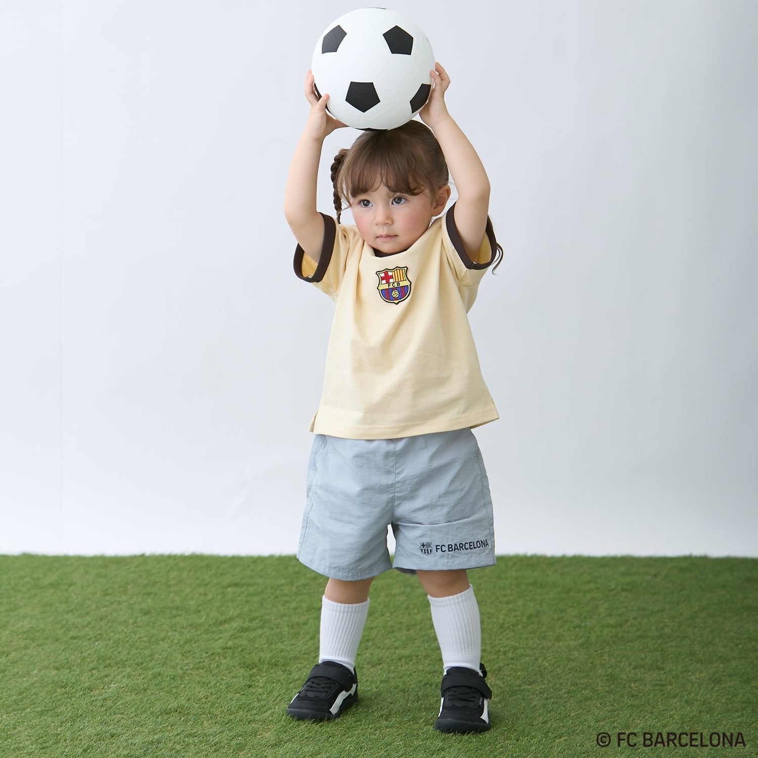 🇯🇵預訂 日本直送🇯🇵Petit Main x 巴塞球隊系列三色球隊標誌梭織短褲