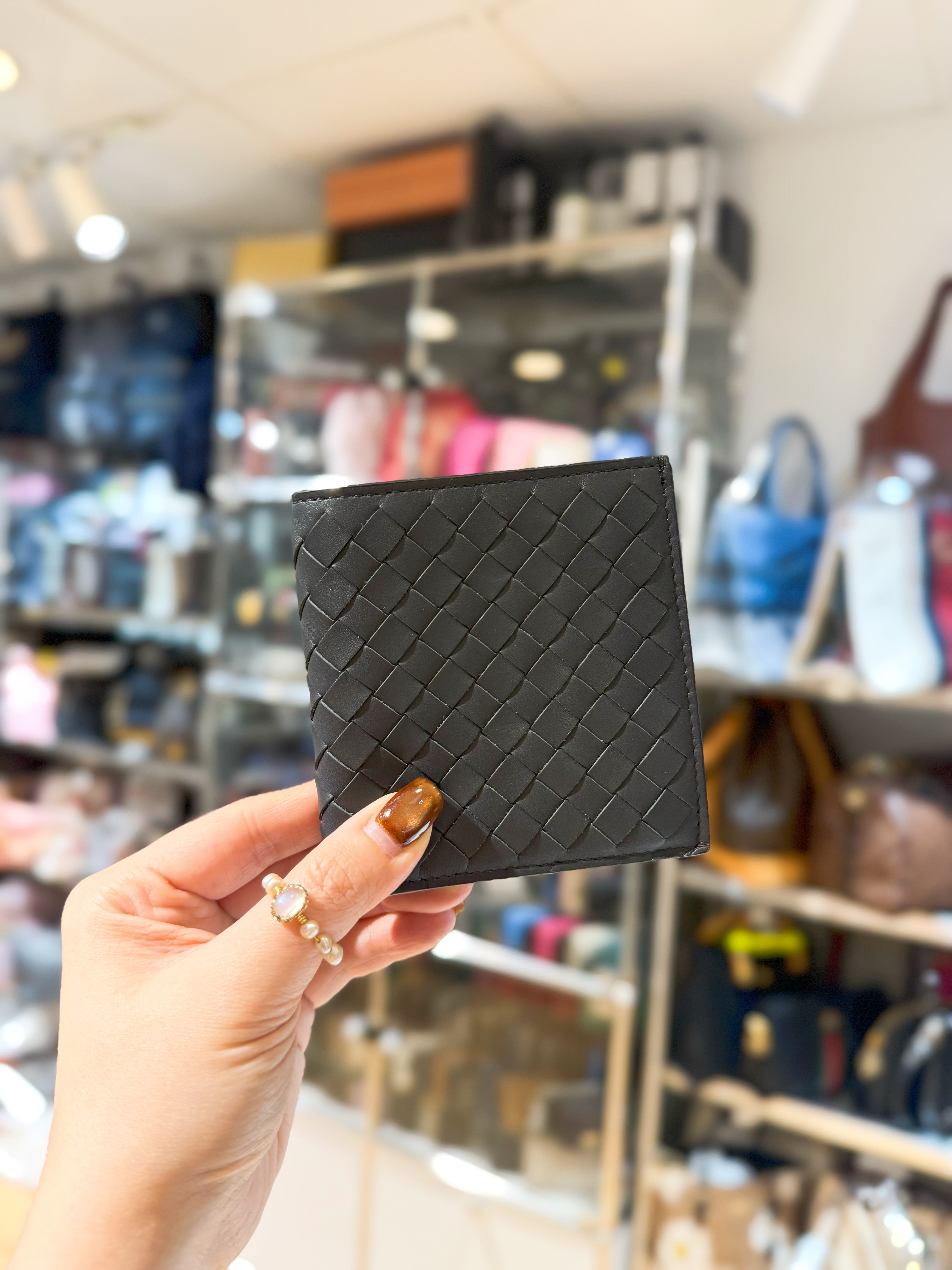 BV bi fold wallet 6cc/dark navy