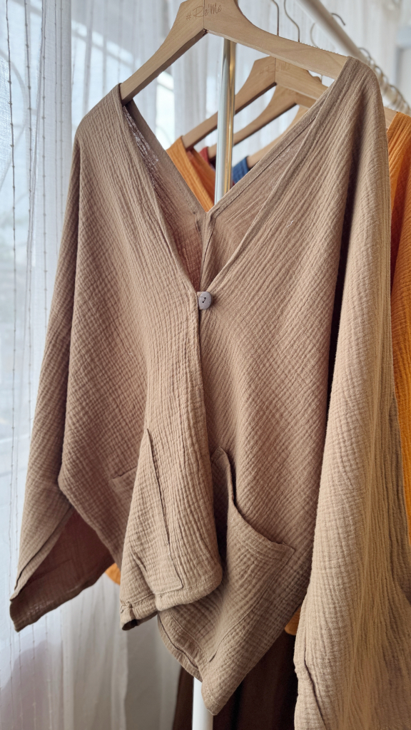 日系自然肌理棉麻外套