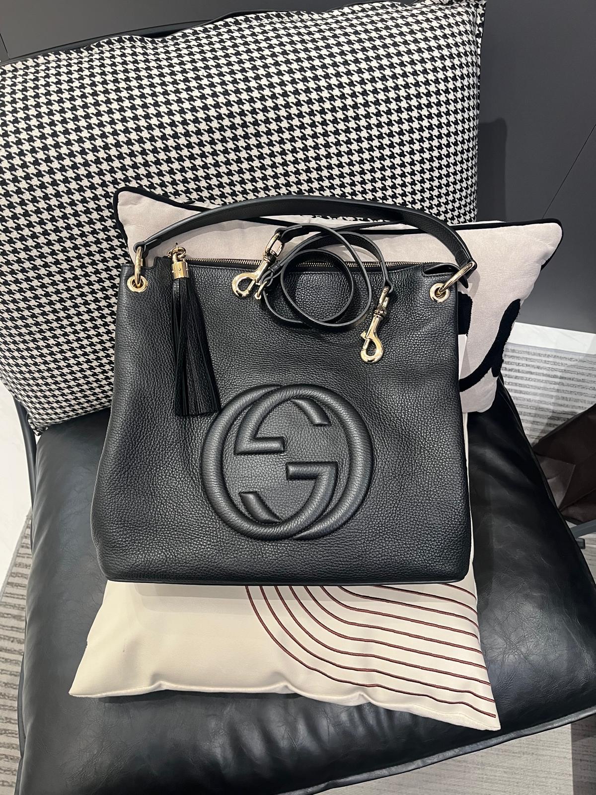 Gucci Calfskin Soho 2Way Bag 536194 黑色牛皮hobo,100%Authentic ,98%new✅塵袋