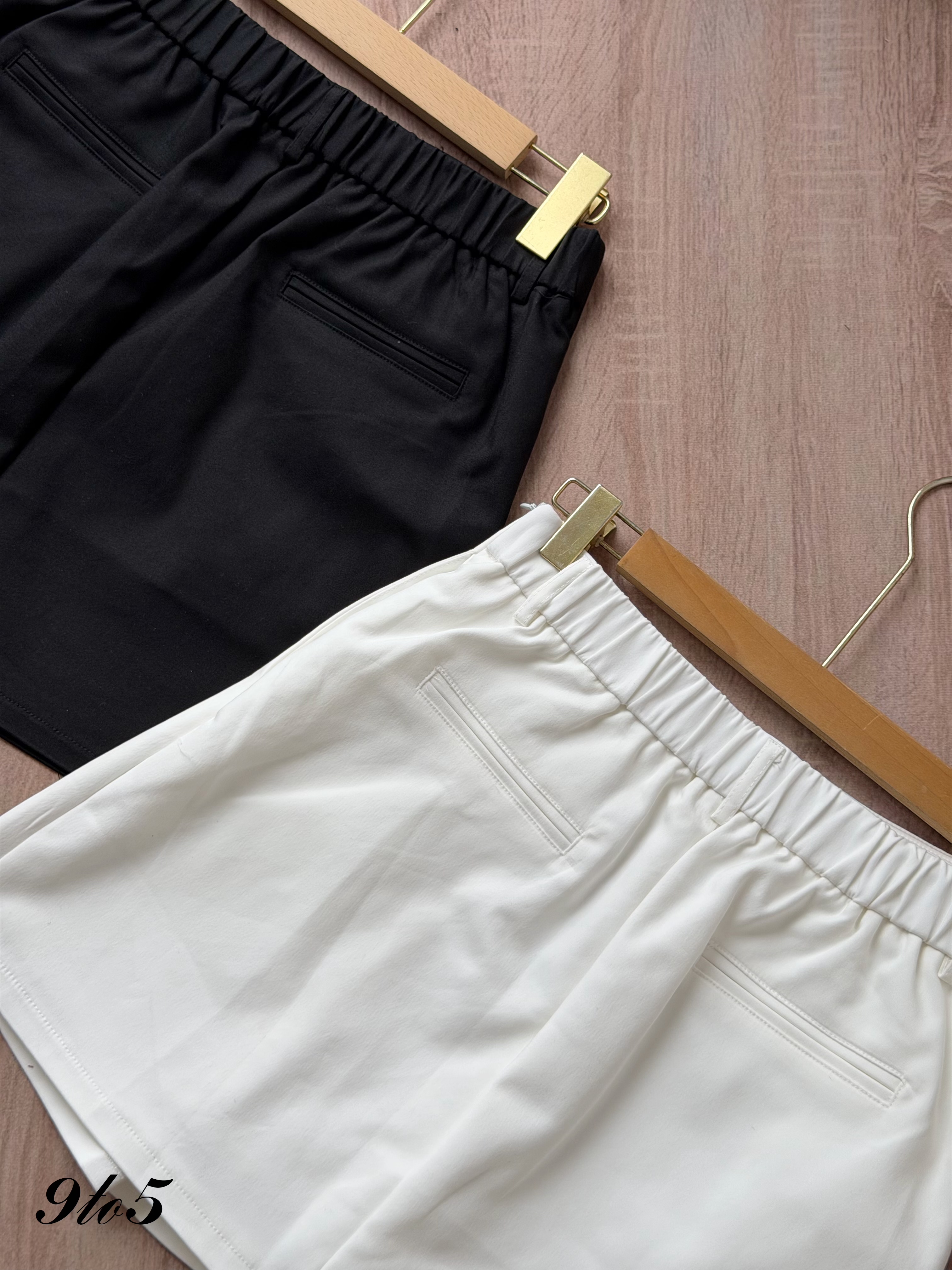 S2037 A Line Short Skirt - Black & White