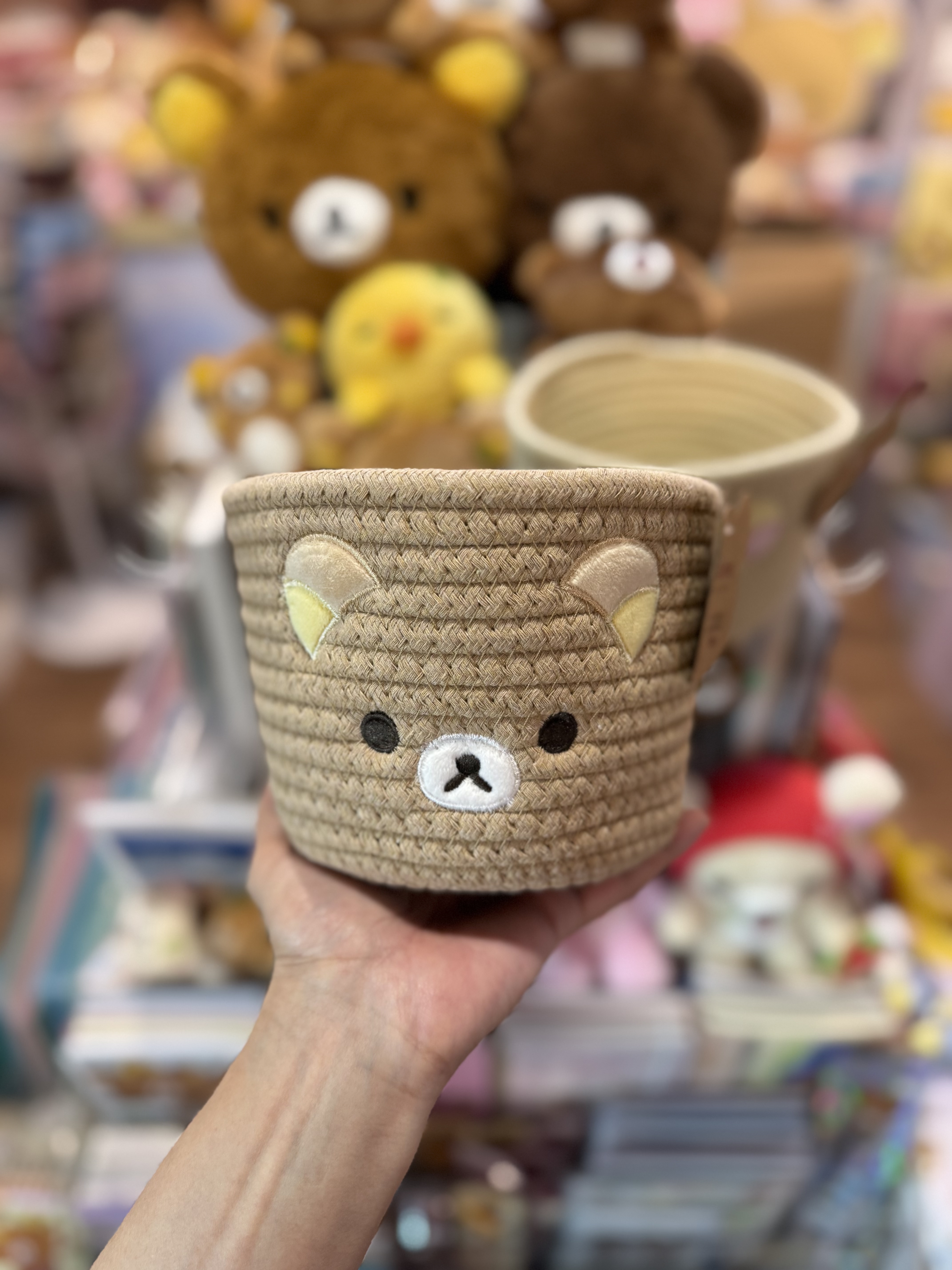 《現貨》全新Rilakkuma 繩織收納籃仔