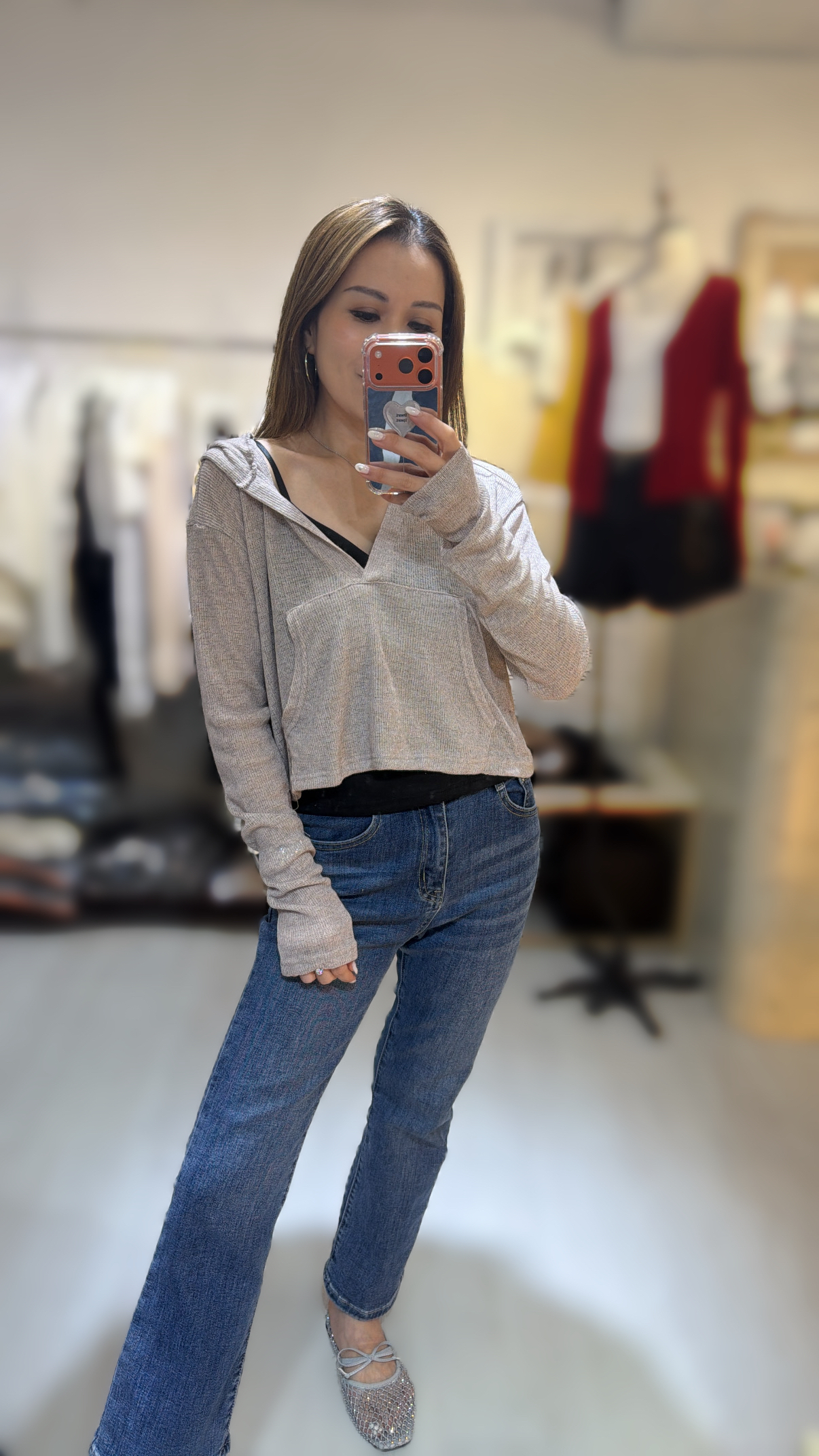 New in 有帽薄款短Top
