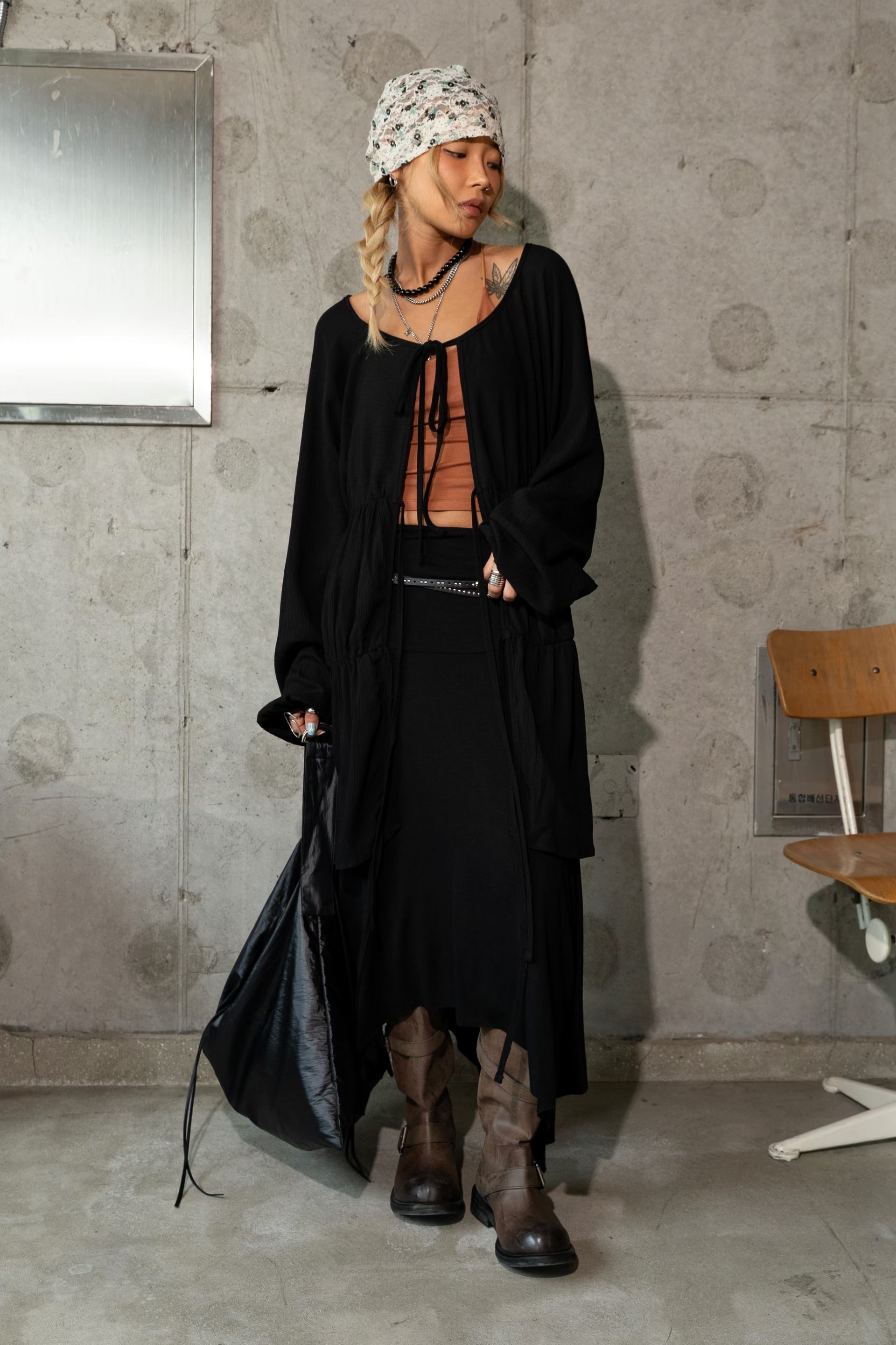 東大門女裝| 2 way Blouse(Green/Whit/Black)
