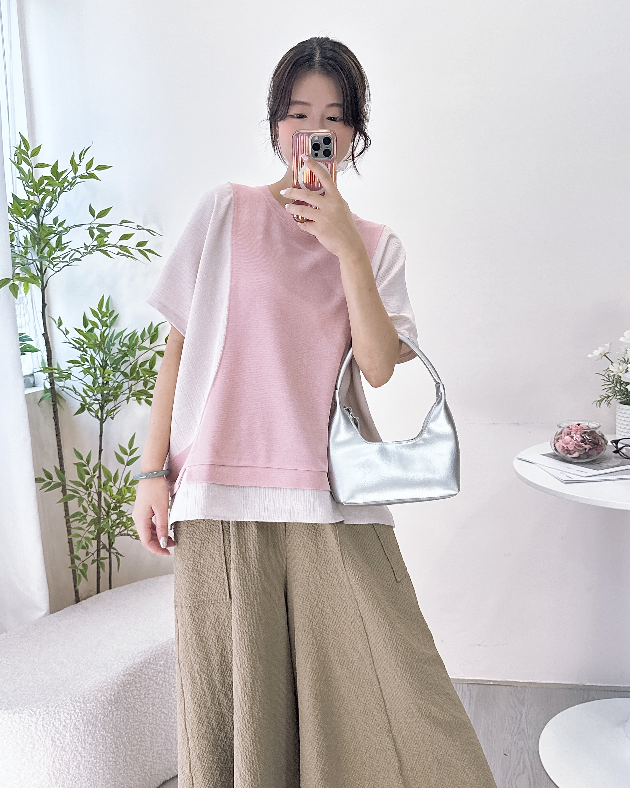 超舒服撞色拼布上衣 4色