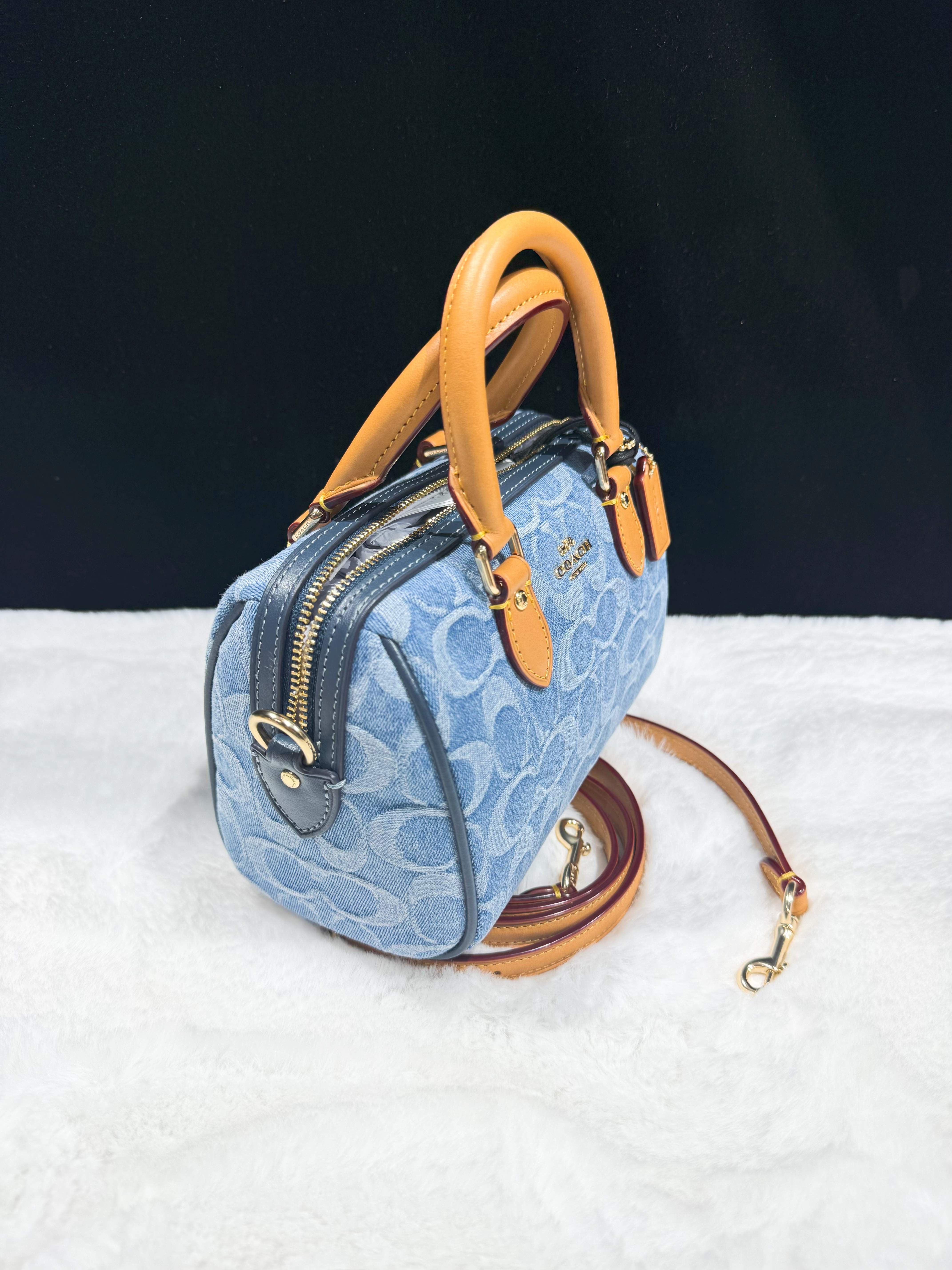 Coach Rowan mini bag denim/light blue