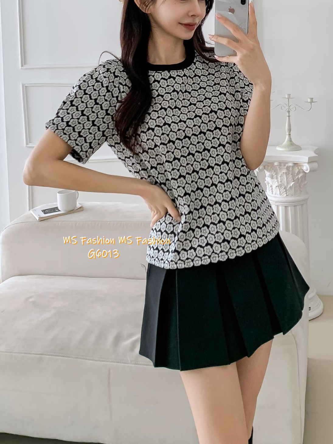 G6013 韓國🇰🇷特色花花print top