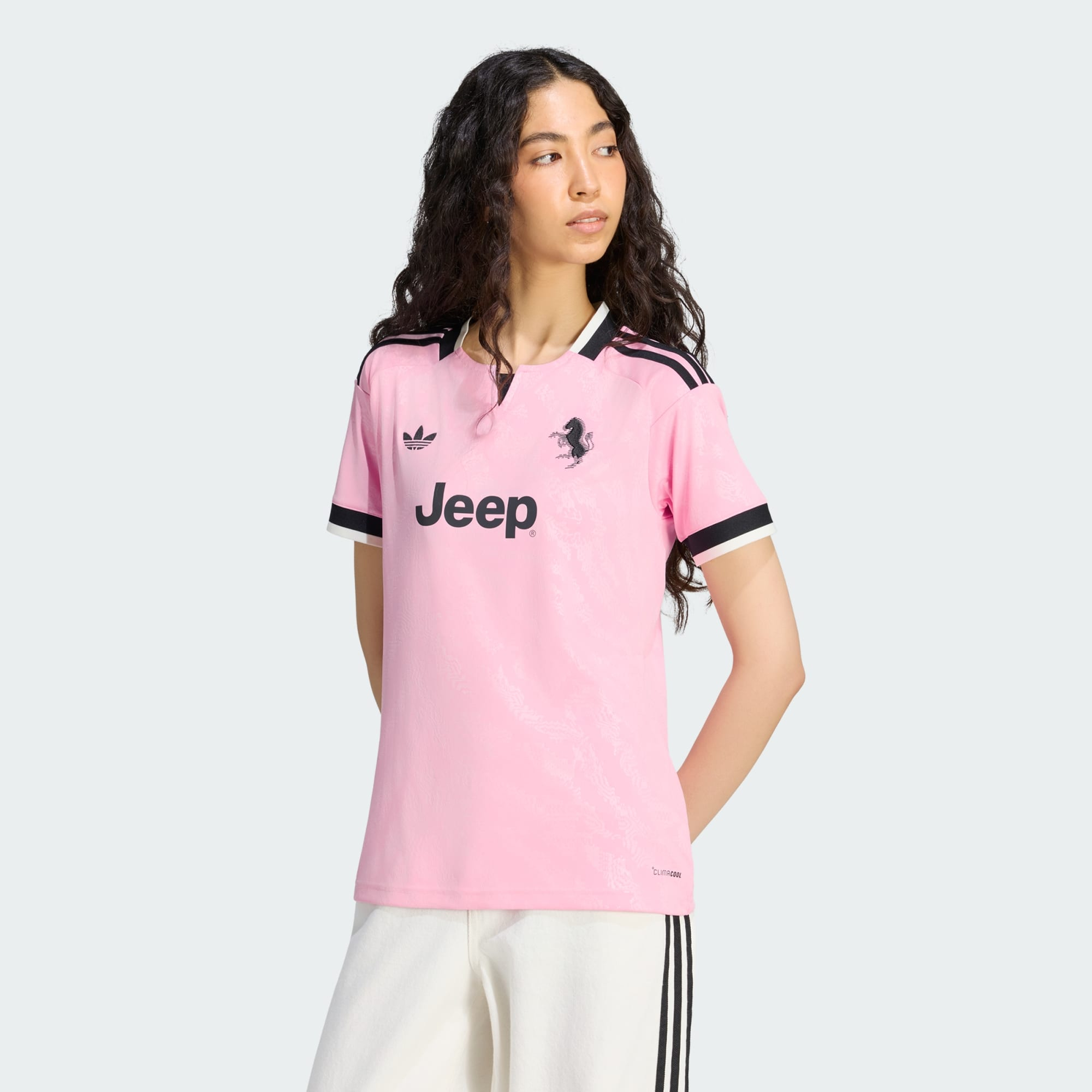 🌸重溫百年經典粉紅  Adidas Juventus 祖雲達斯 2026-27 女裝作客球迷版球衣  (可加印字章) KB8813