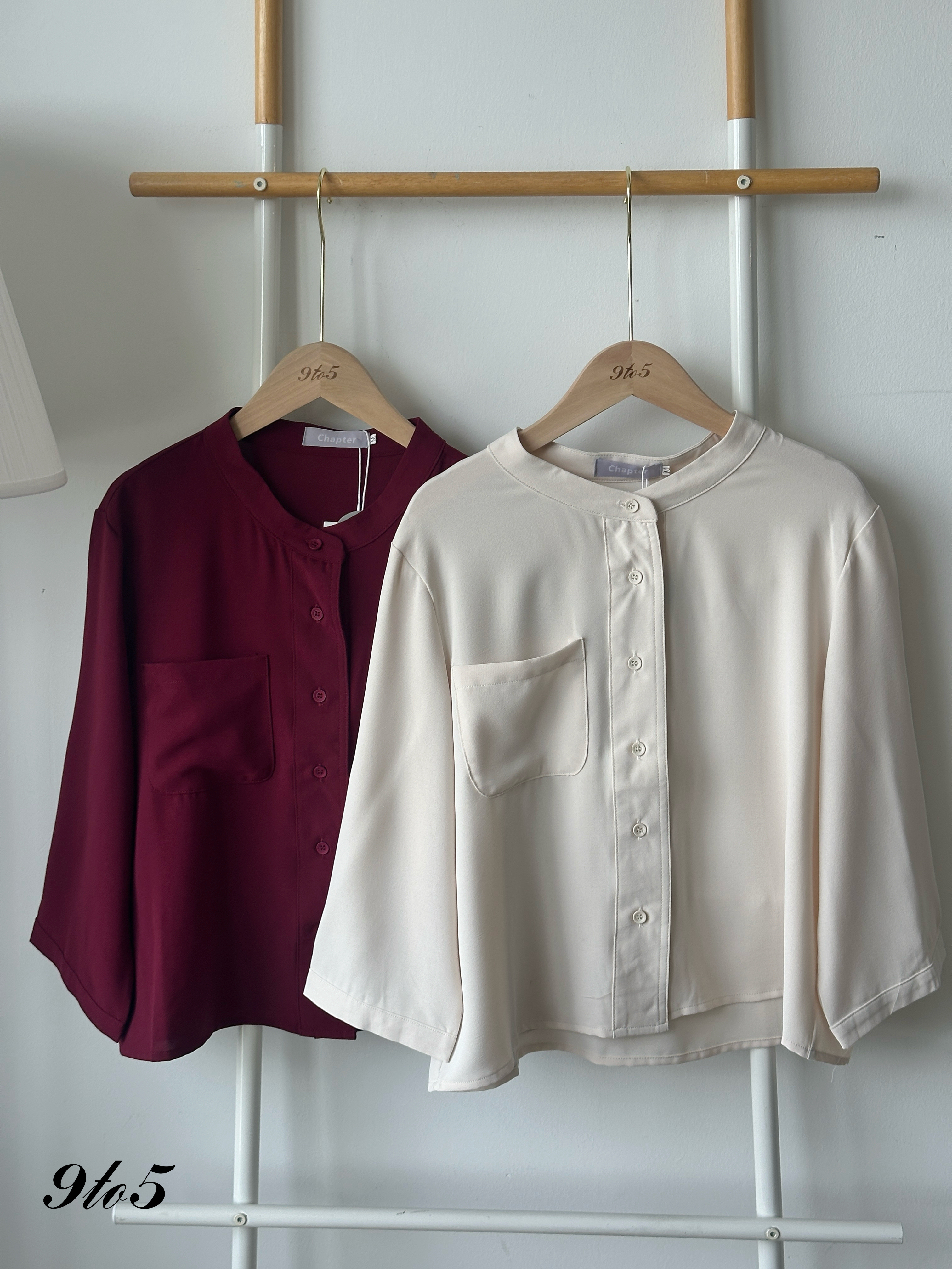 T4185 Band Collar Shirt - 3 Colors 