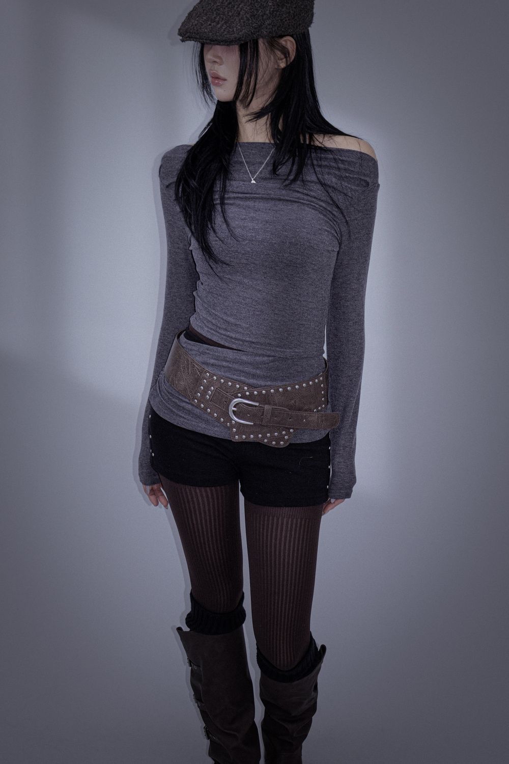 Cutout Off-Shoulder Ruched Top