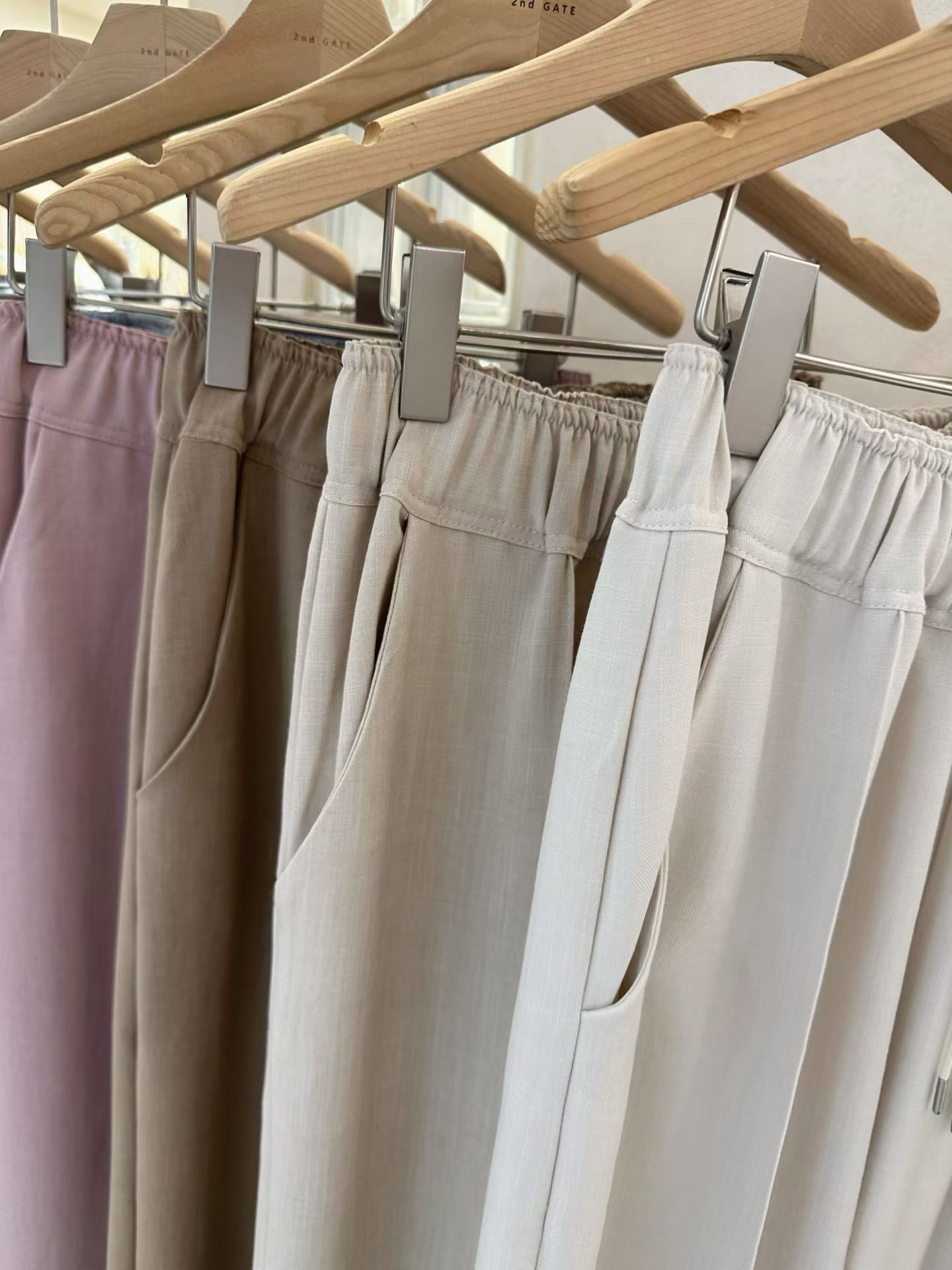 橡筋腰前骨西褲