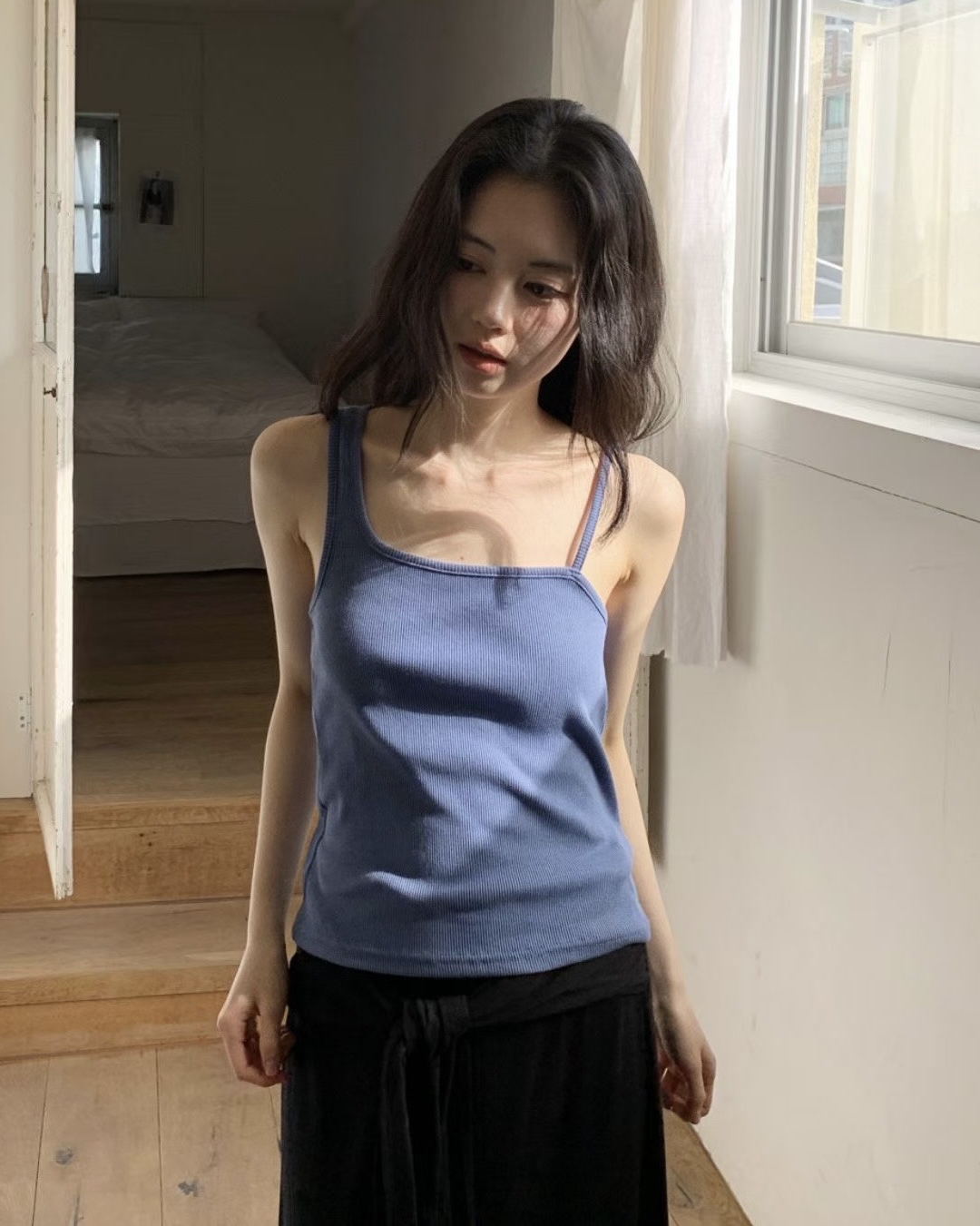 greta square neck top