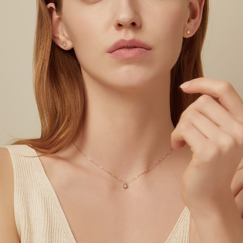 DIDIER DUBOT Miss Doux 玫瑰金頸鏈 (JDRNR4S31ZC)