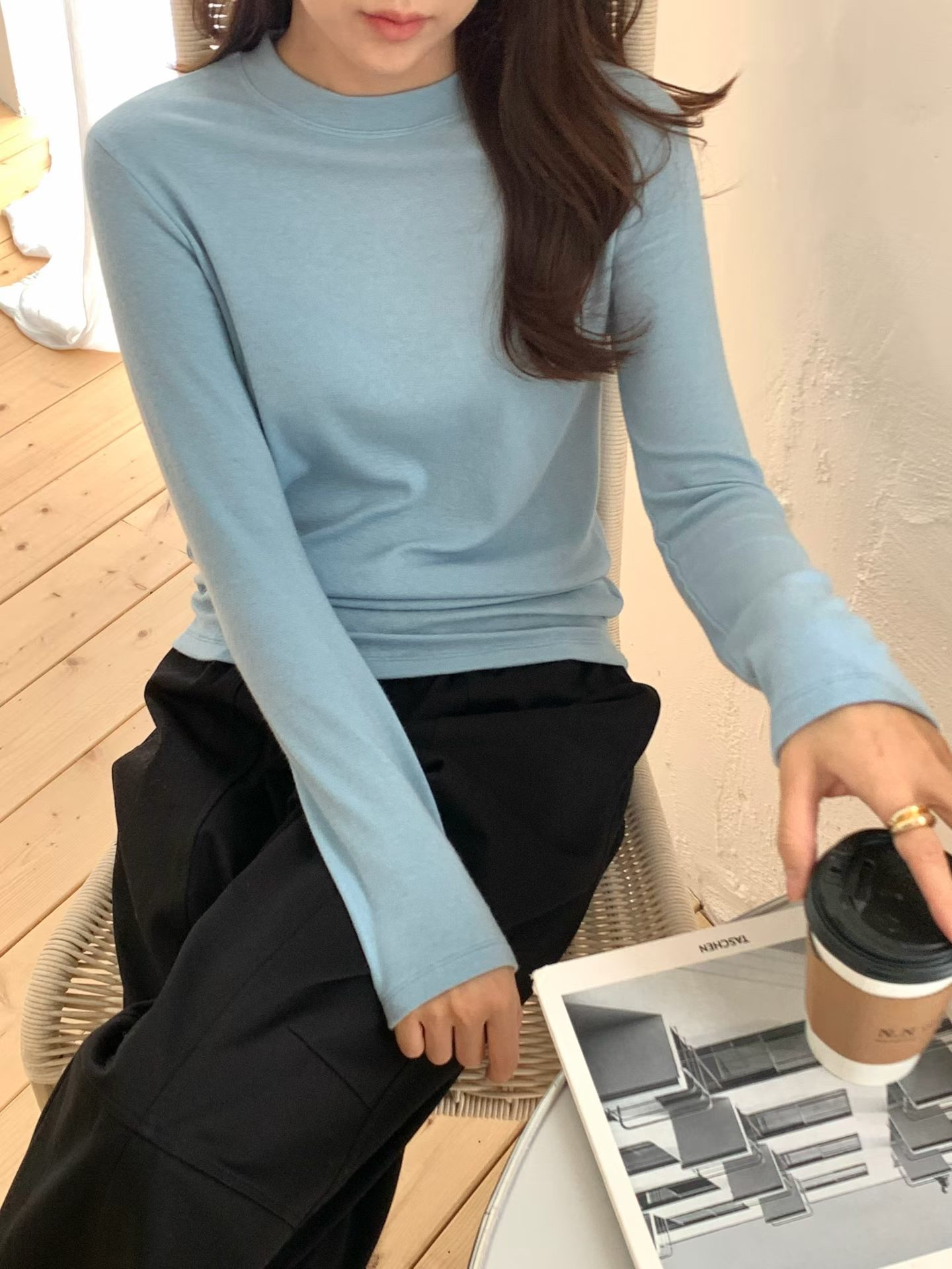 RoundNeck wool basic tee