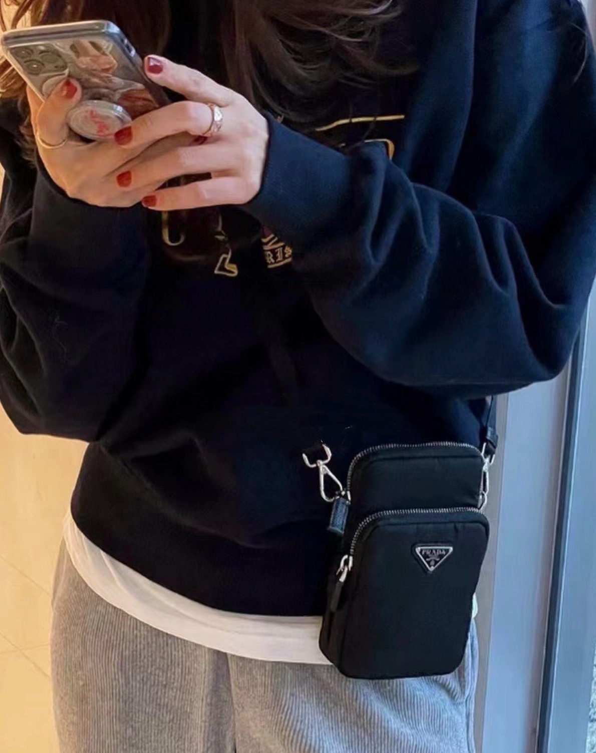 訂貨 ✈️ Prada 男裝 手機袋 女生可用 Size 17x10x4.5cm