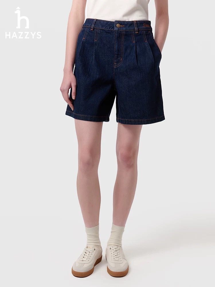 Hazzys 復古高腰牛仔短褲