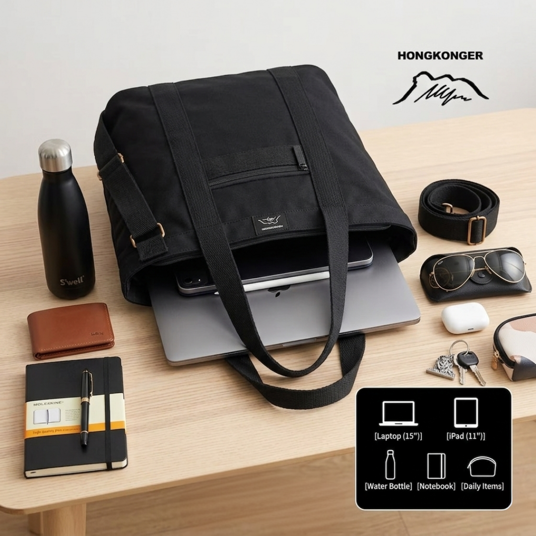 獅子山大容量雙帶袋：獅子山標誌款 (44cm 寬體設計)